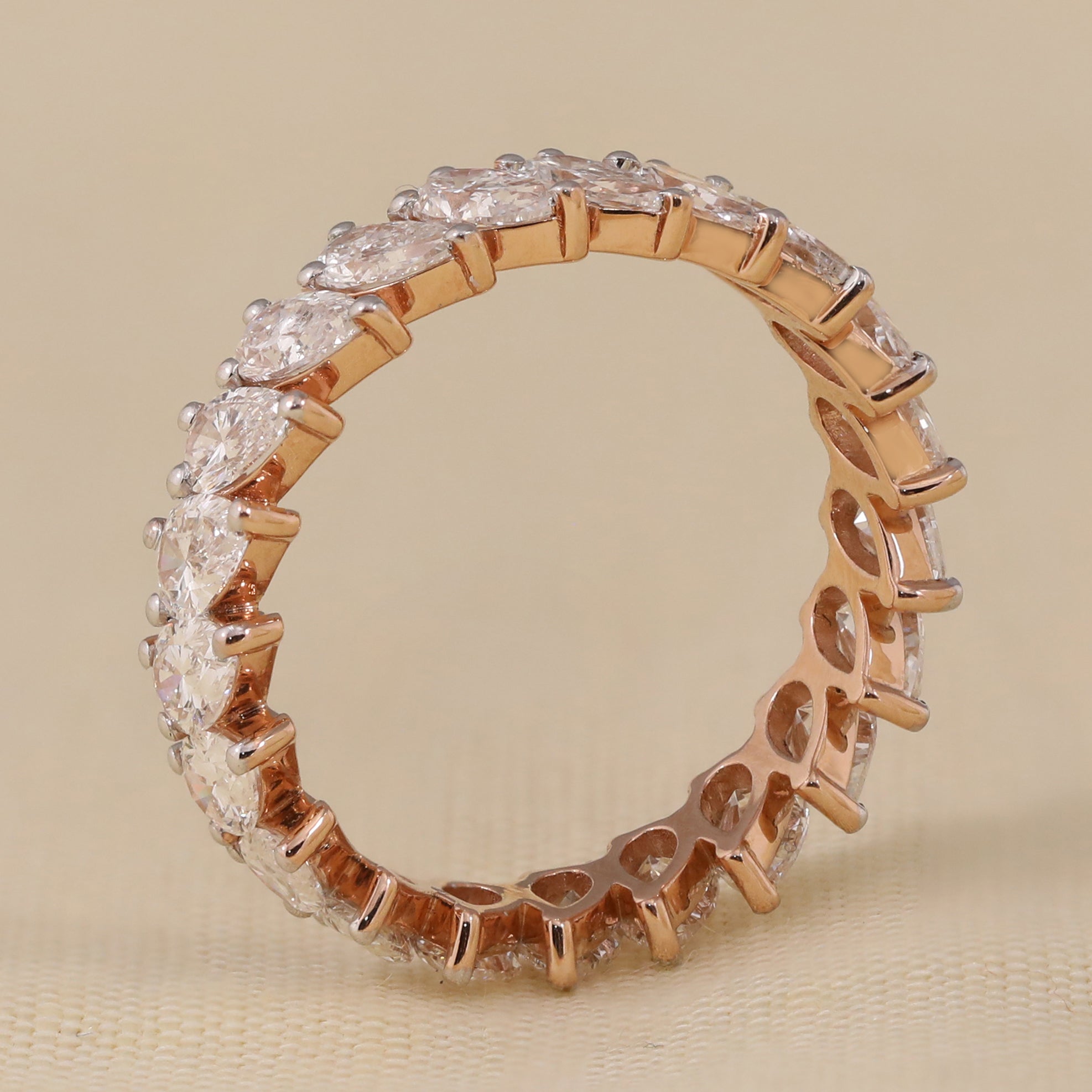 Statement pear lab grown diamond eternity band celebration