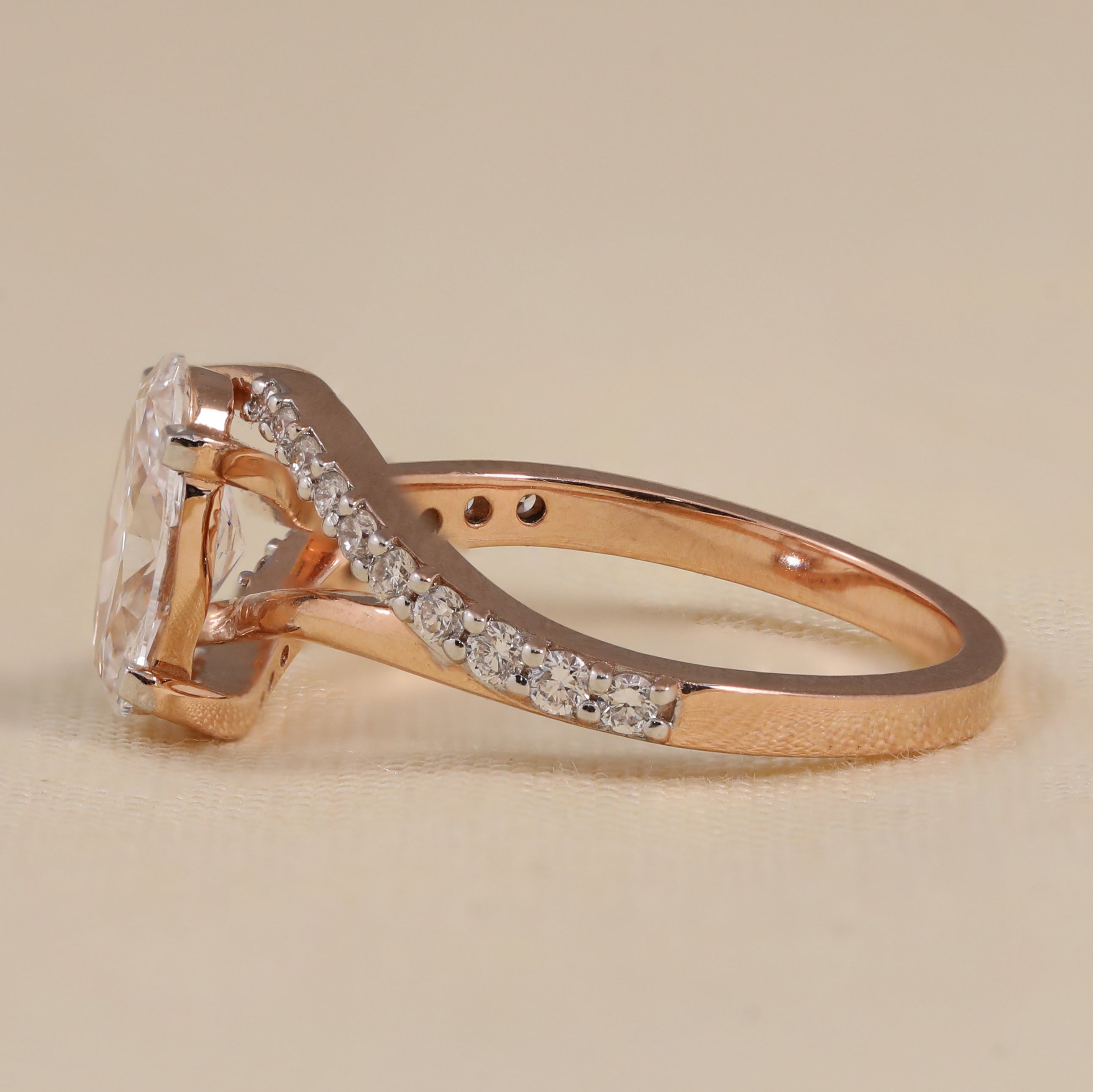 Elegant oval lab created diamond ring promise occasion
