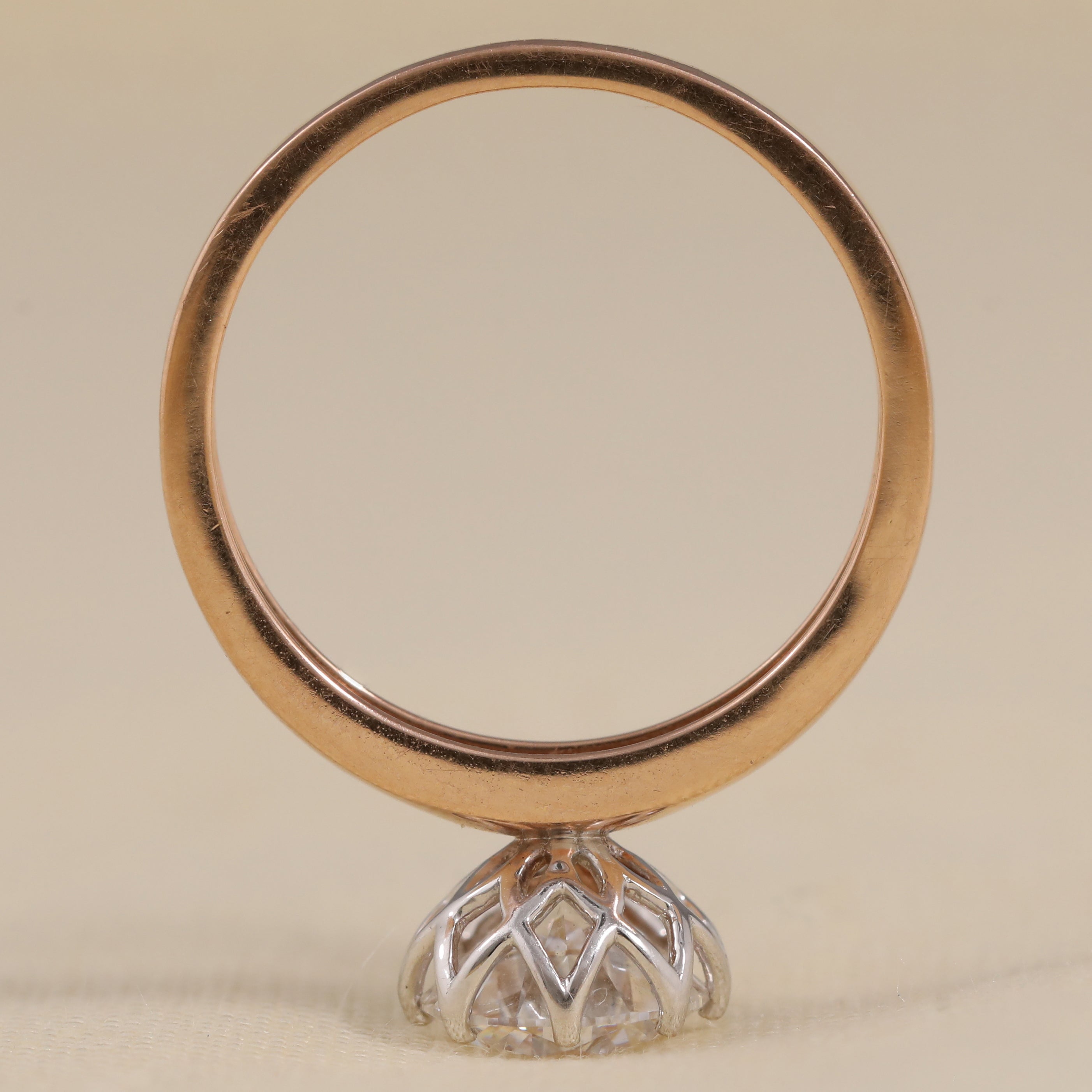 Timeless round lab created diamond ring for bridal moment