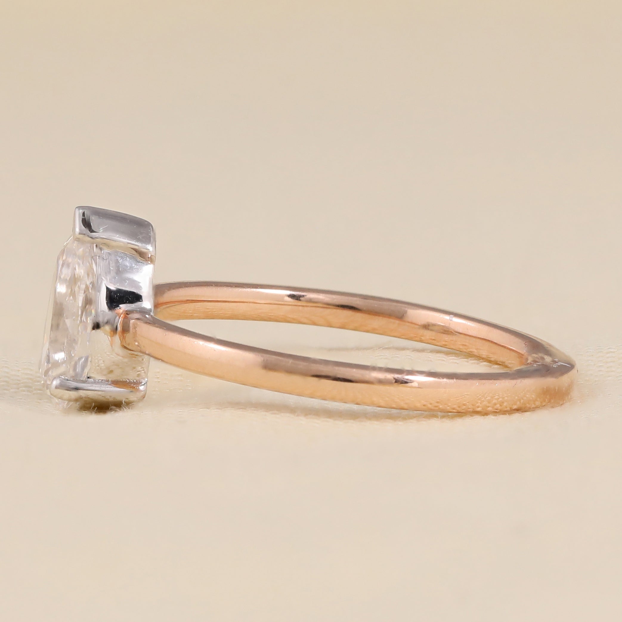 Pear Cut Lab Grown Diamond Solitaire Engagement Ring