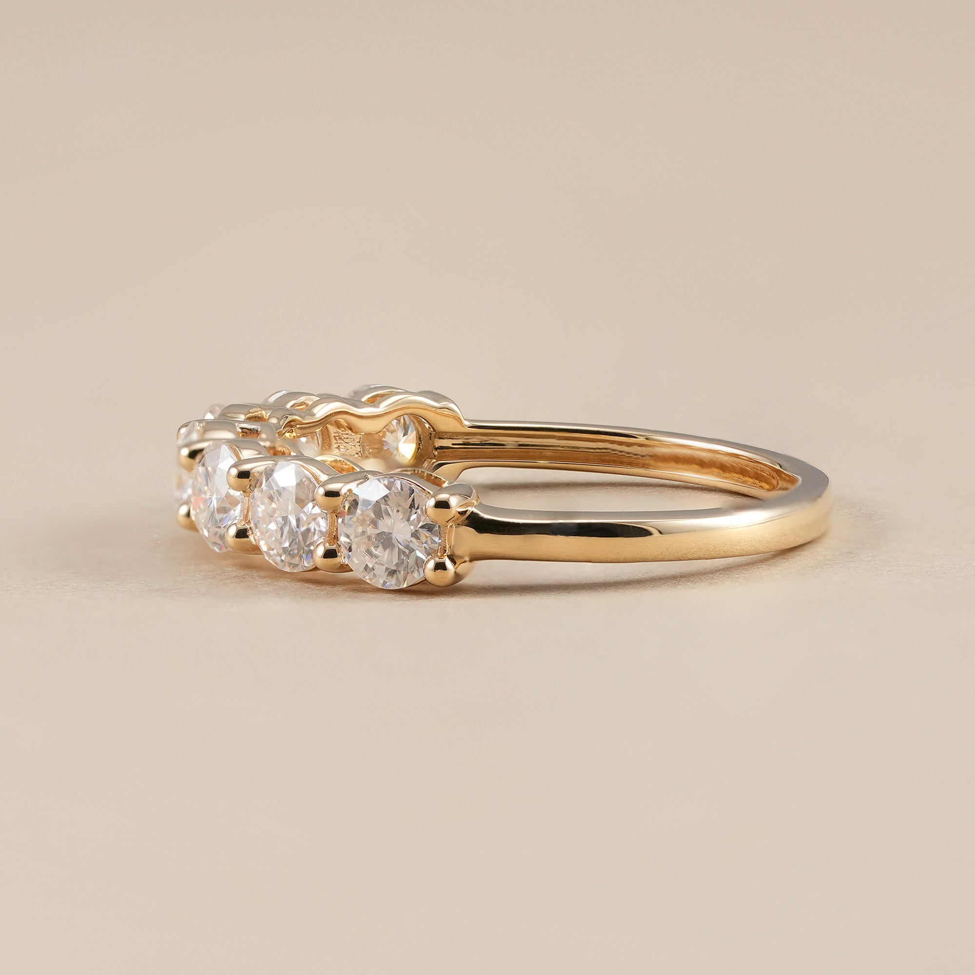 Women's half eternity lab diamond ring