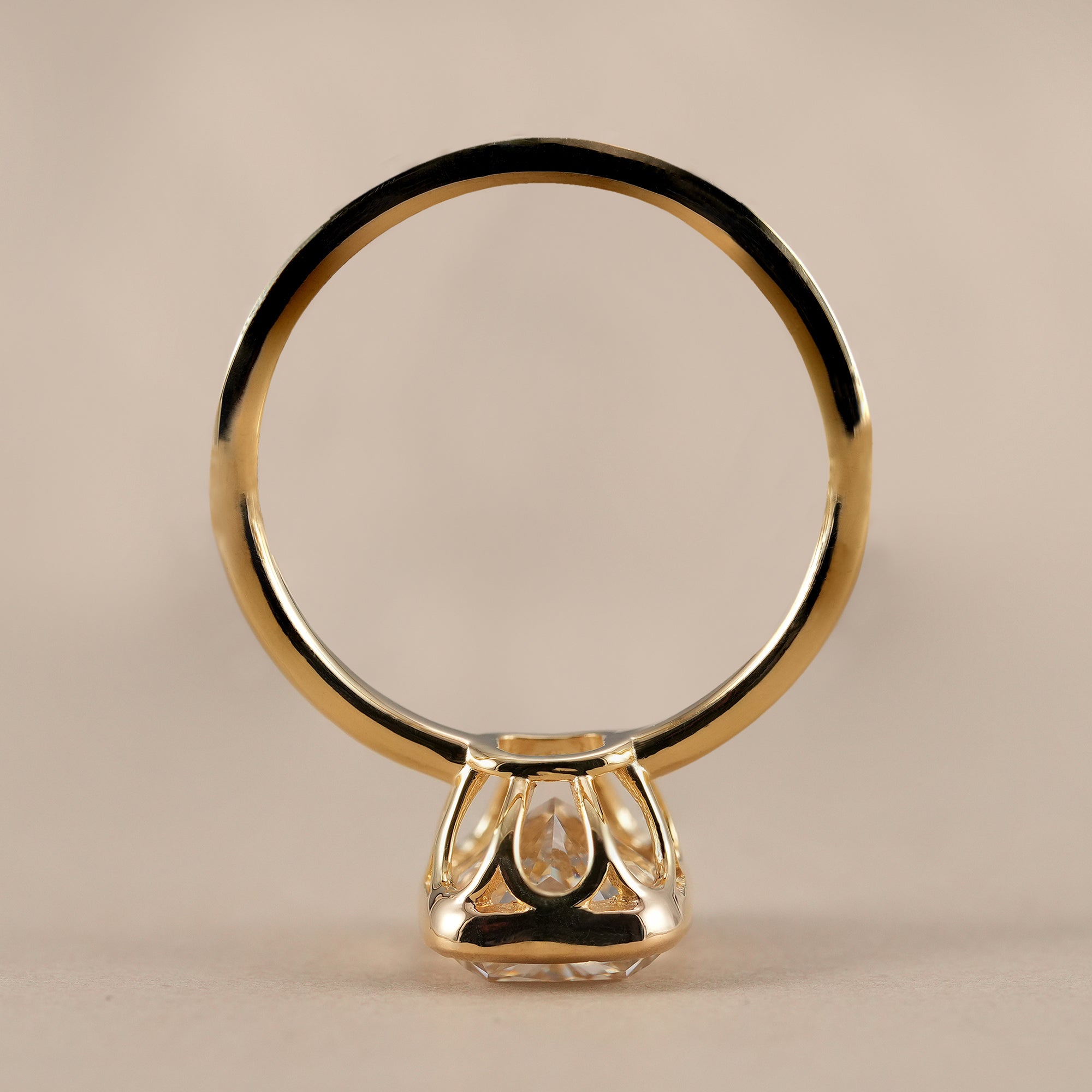 Fine jewelry radiant bezel solitaire ring