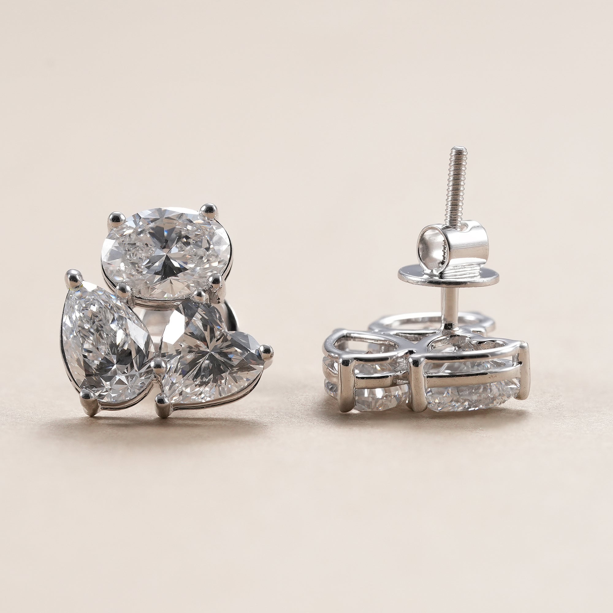 Premium lab grown diamond earrings for bridal jewelry.