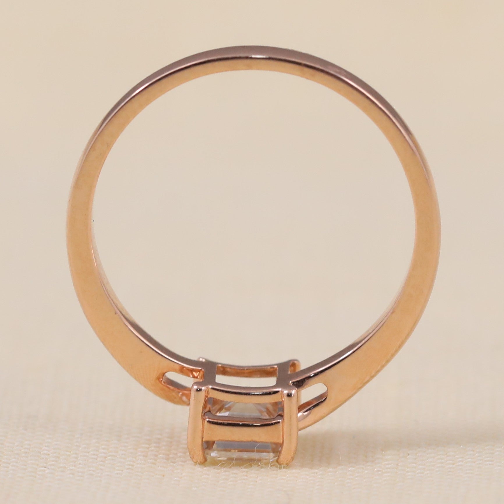 Asscher Cut Lab Grown Diamond Bypass Engagement Ring