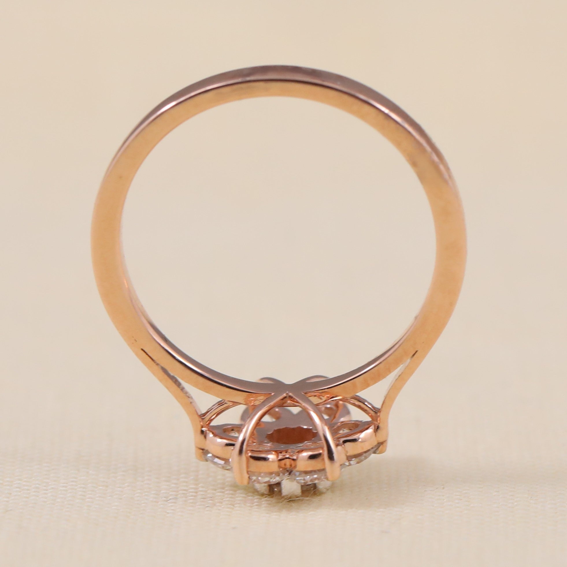 Floral Inspired Lab Grown Diamond Cluster Wedding Ring