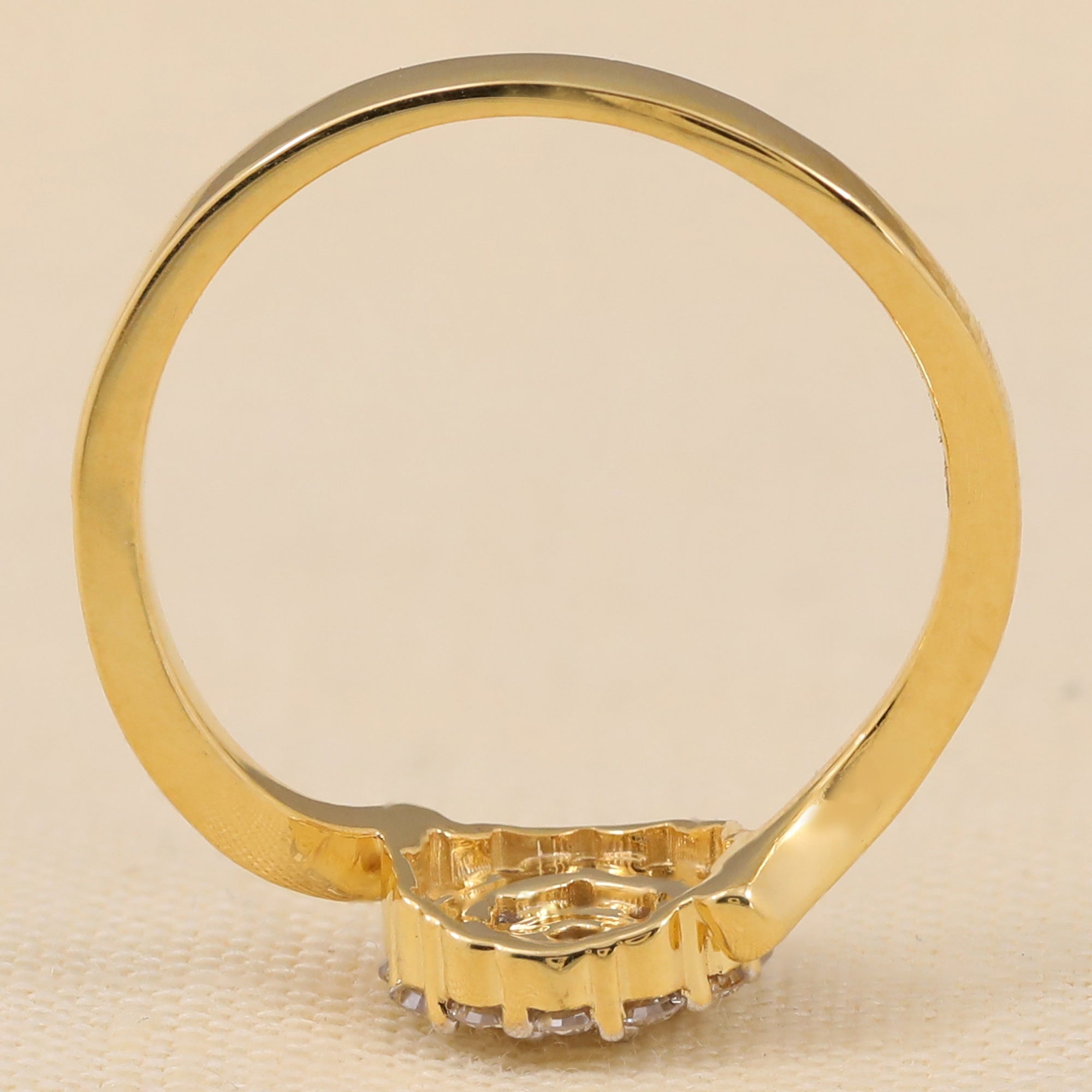 Floral Inspired Lab Diamond Cluster Wedding Ring