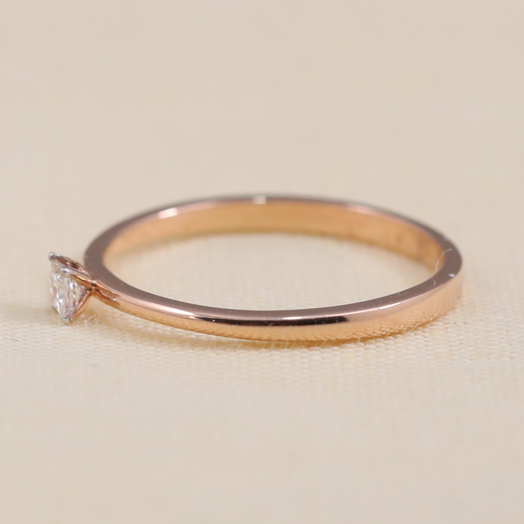 Simple princess lab-grown diamond ring ideal for promise or anniversary moments