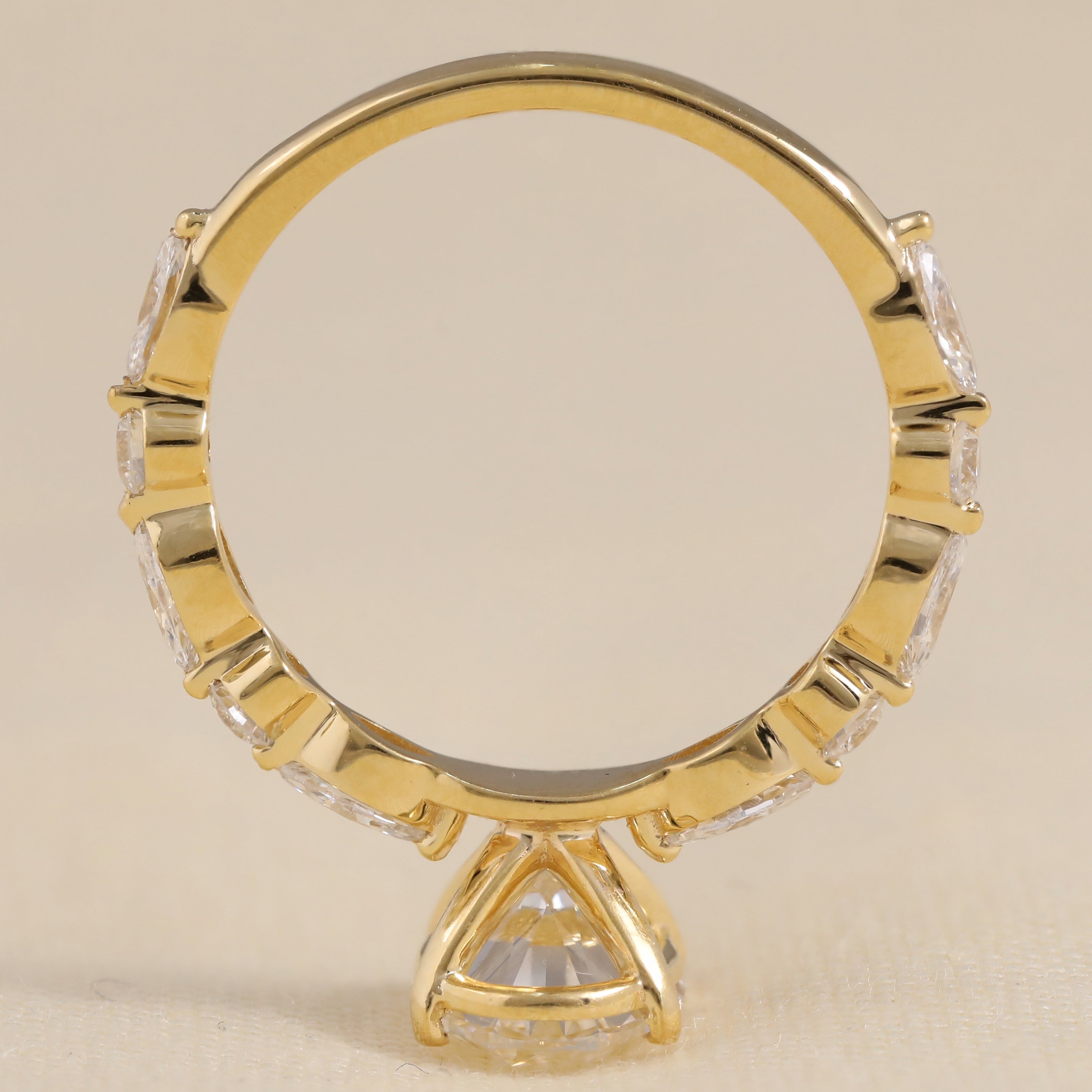 Oval cut lab grown diamond engagement ring with vintage detailing