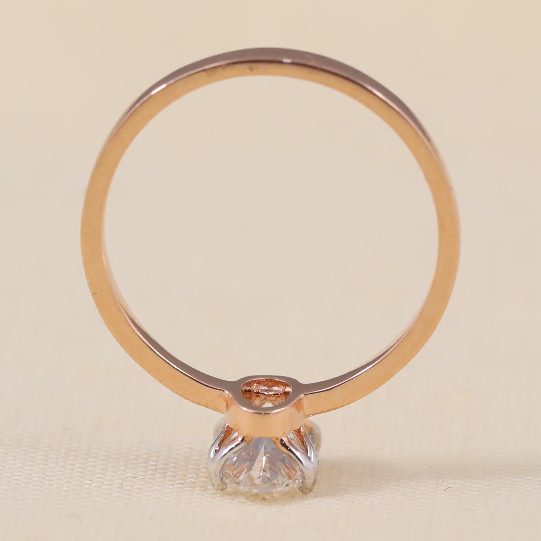 Minimalist ring highlighting a radiant oval ethical lab-grown diamond stone