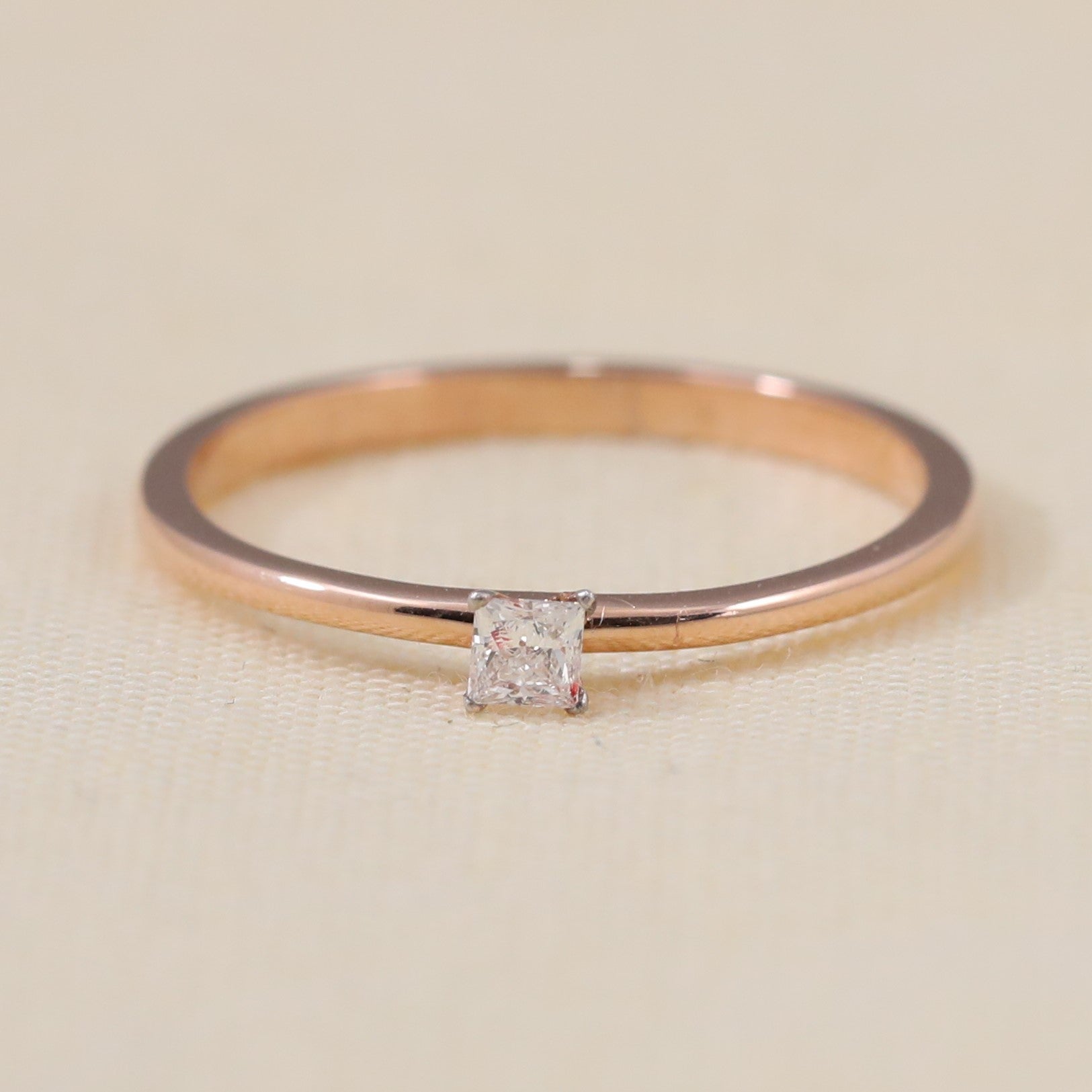 Minimalist princess-cut lab-grown diamond promise ring perfect for everyday gifting