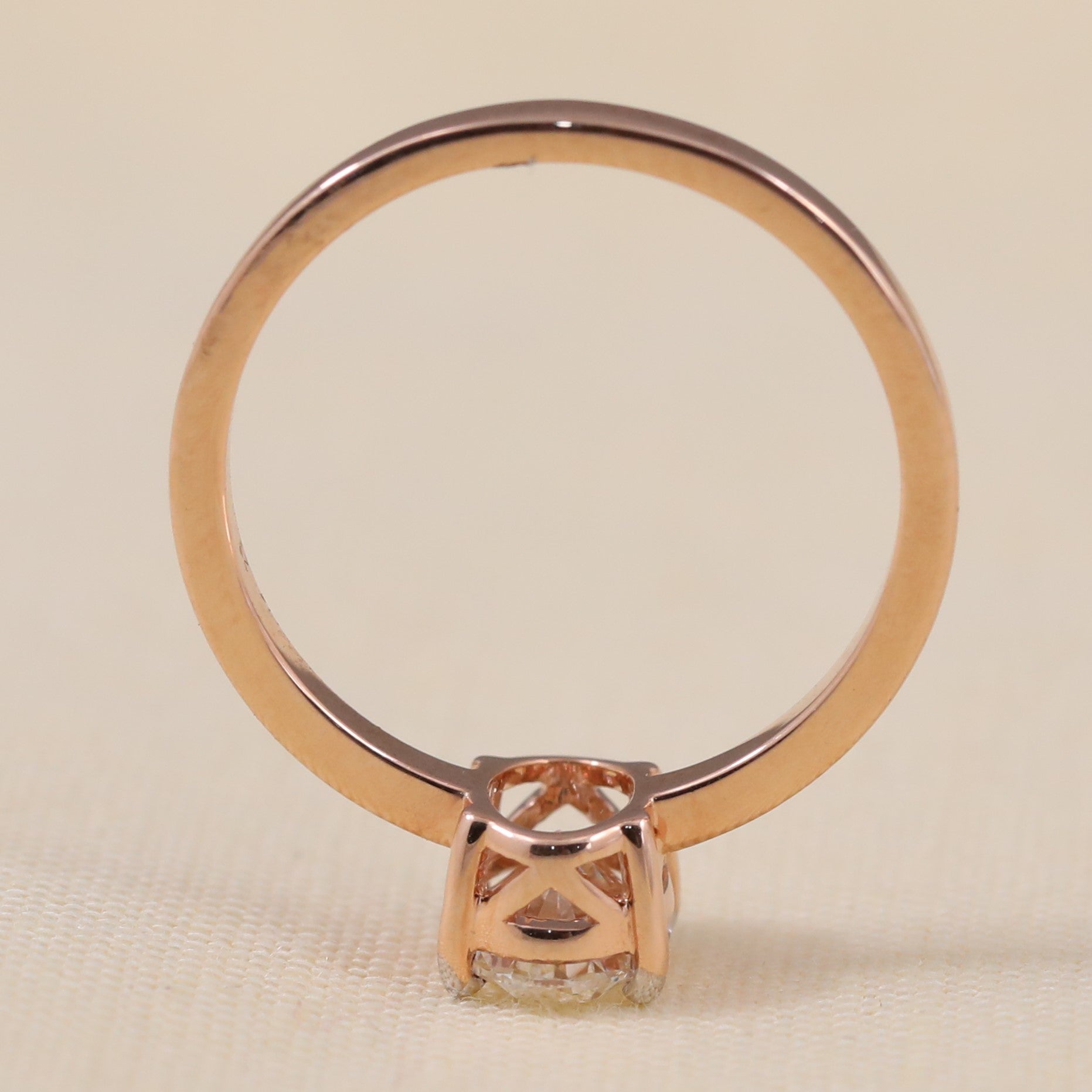 Minimalist ring highlighting a radiant oval ethical lab grown diamond stone