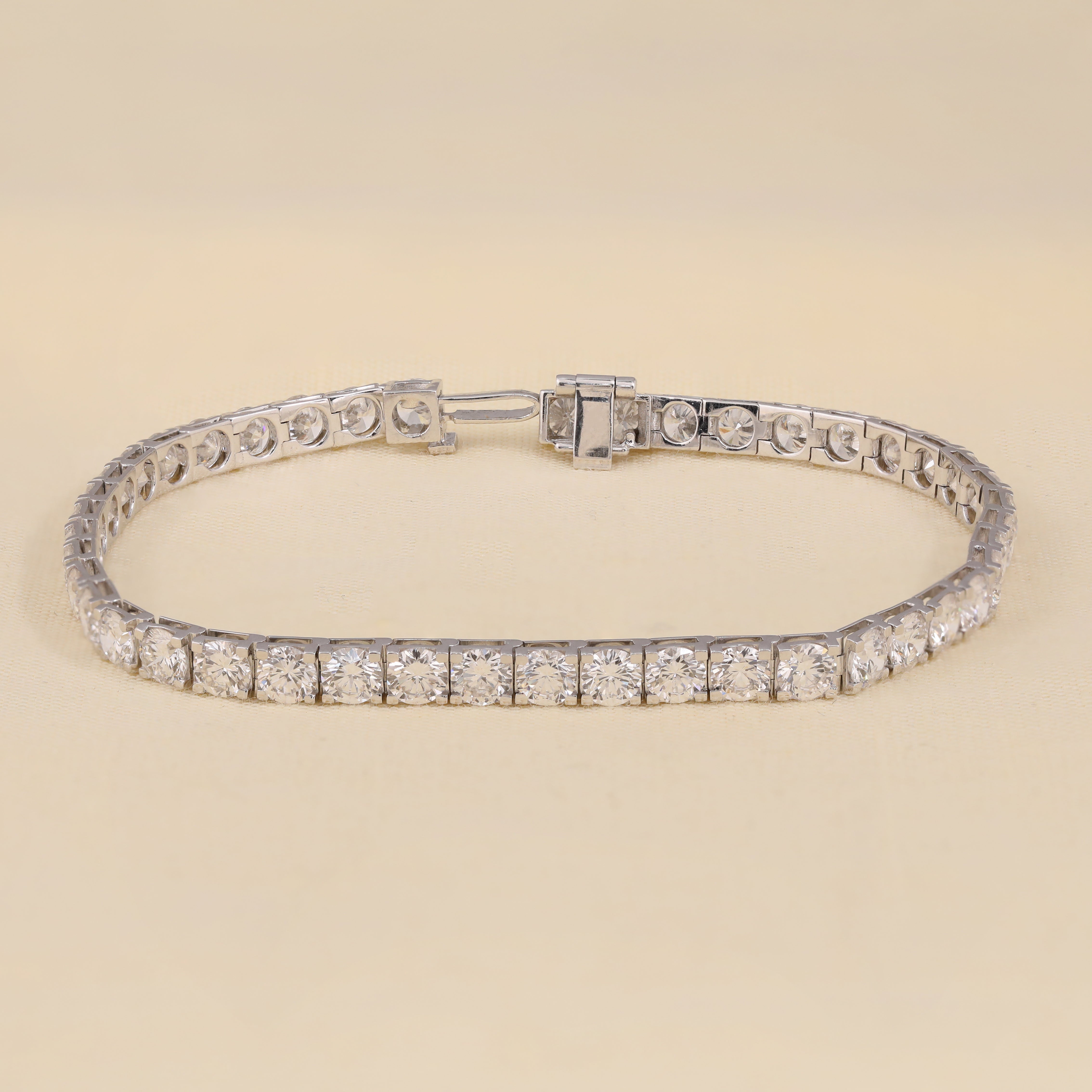 Round Cut Lab Diamond Tennis Bracelet