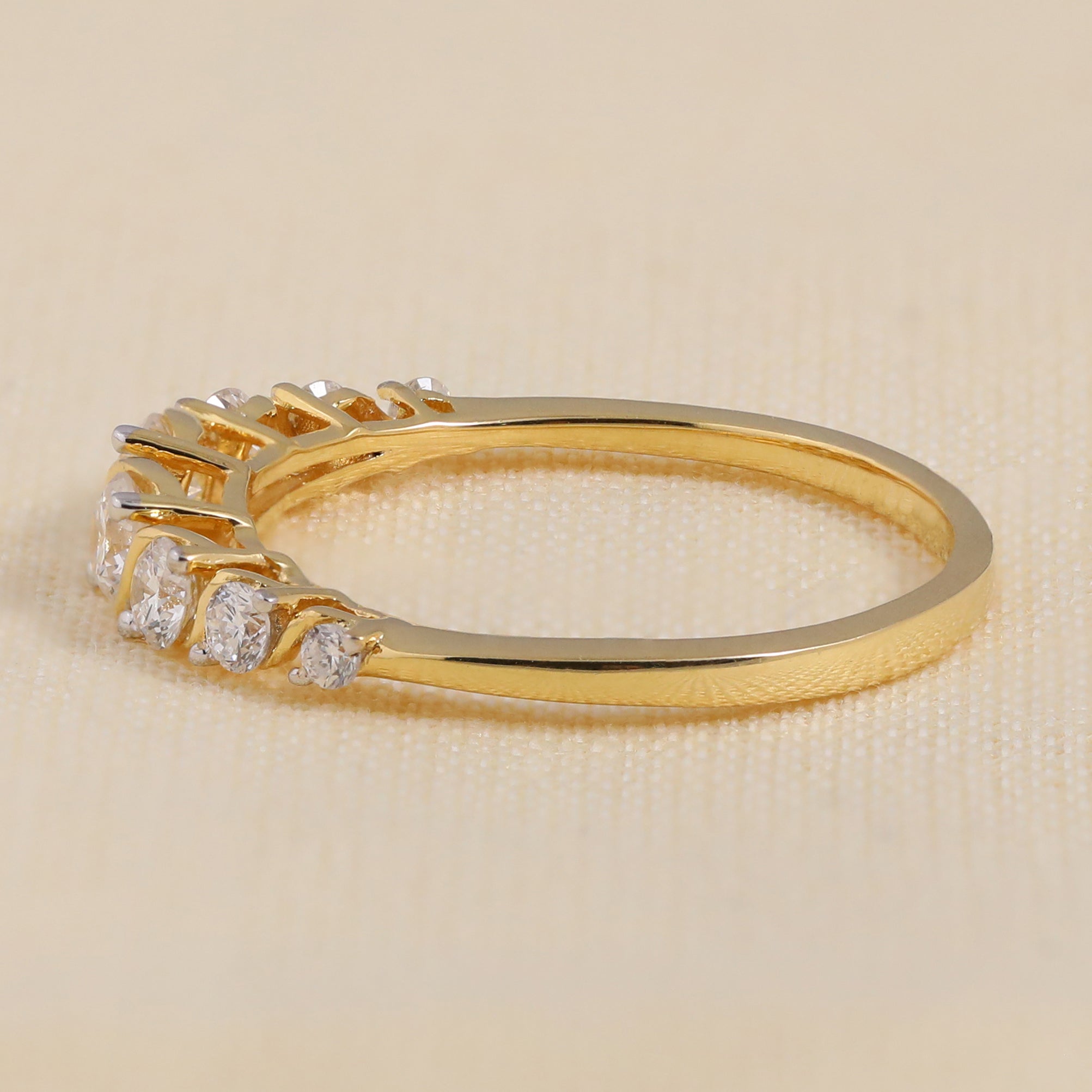 Round Lab Grown Diamond Eternity Wedding Band, Classic Stacking Ring