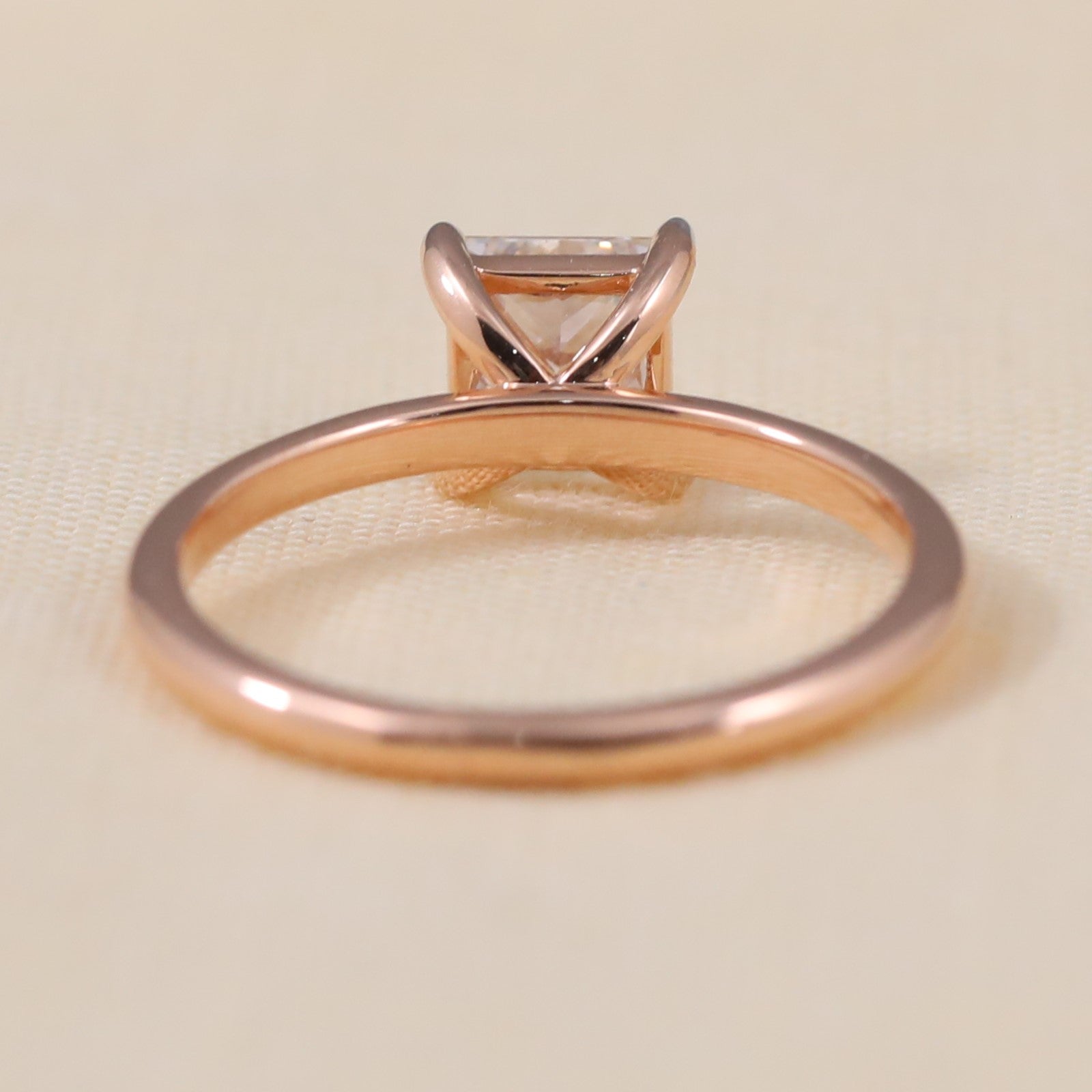 Princess Cut Lab Diamond Solitaire Engagement Ring