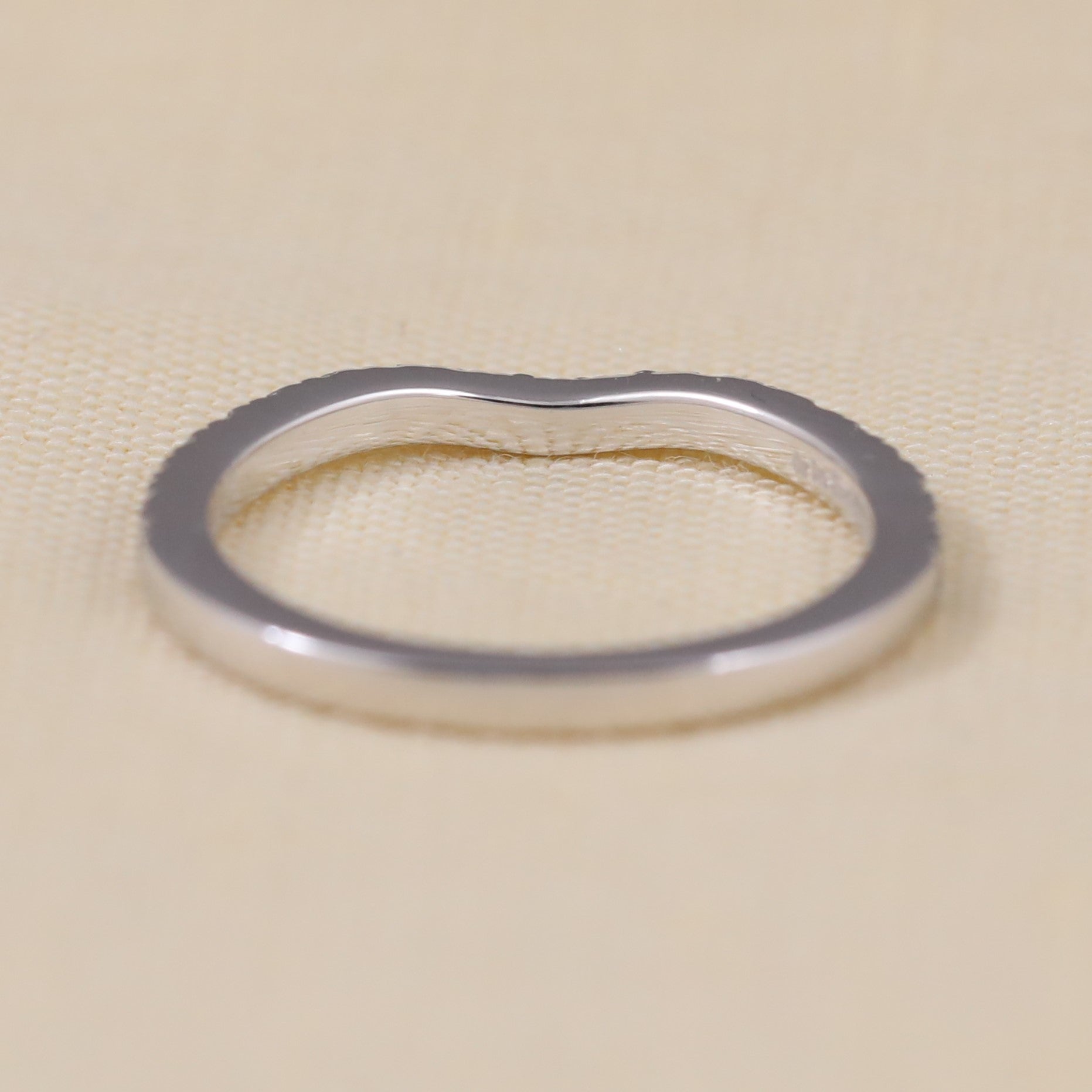 Curved Lab Grown Diamond Wedding Band