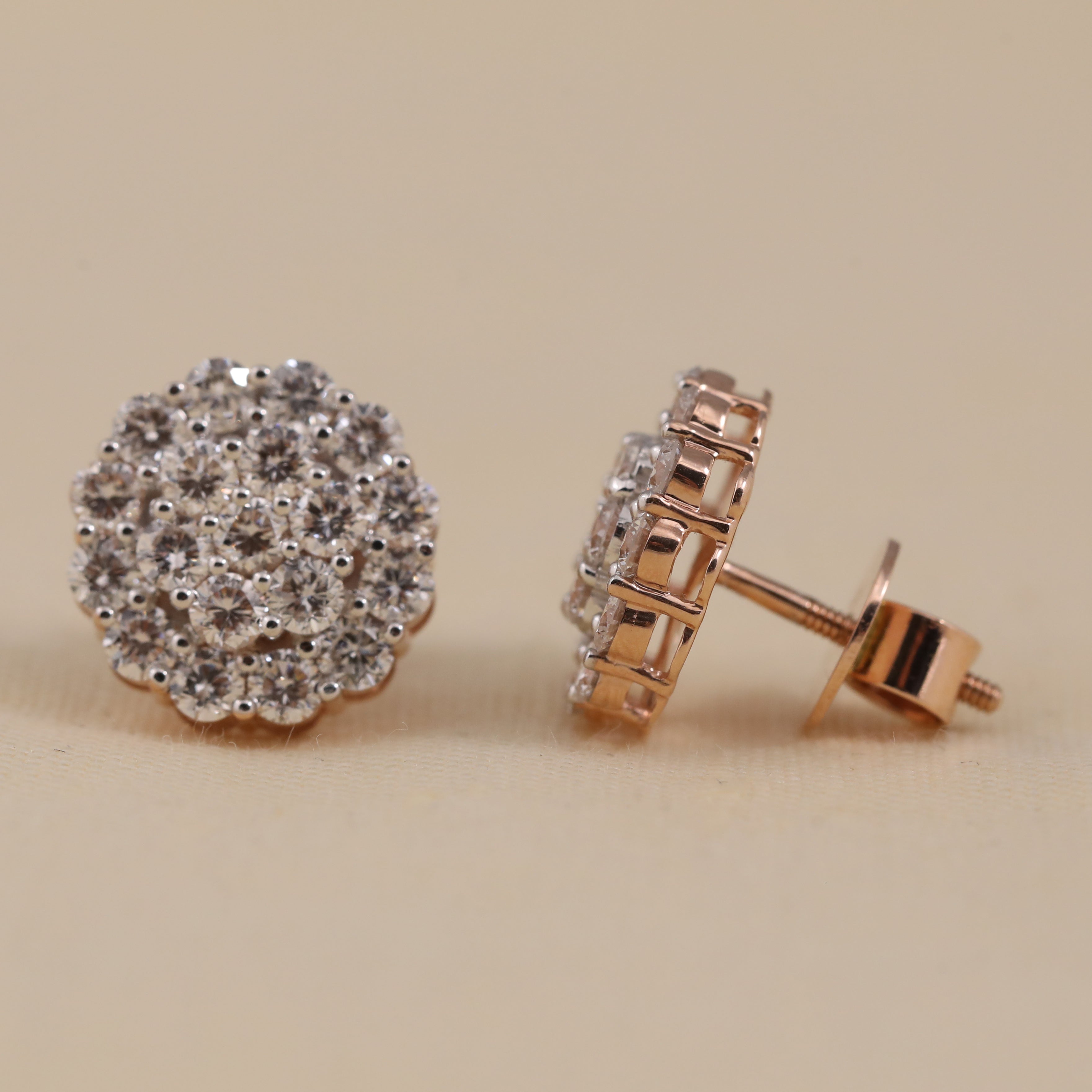 Brilliant cluster diamond earrings great for everyday elegance and holiday gifting