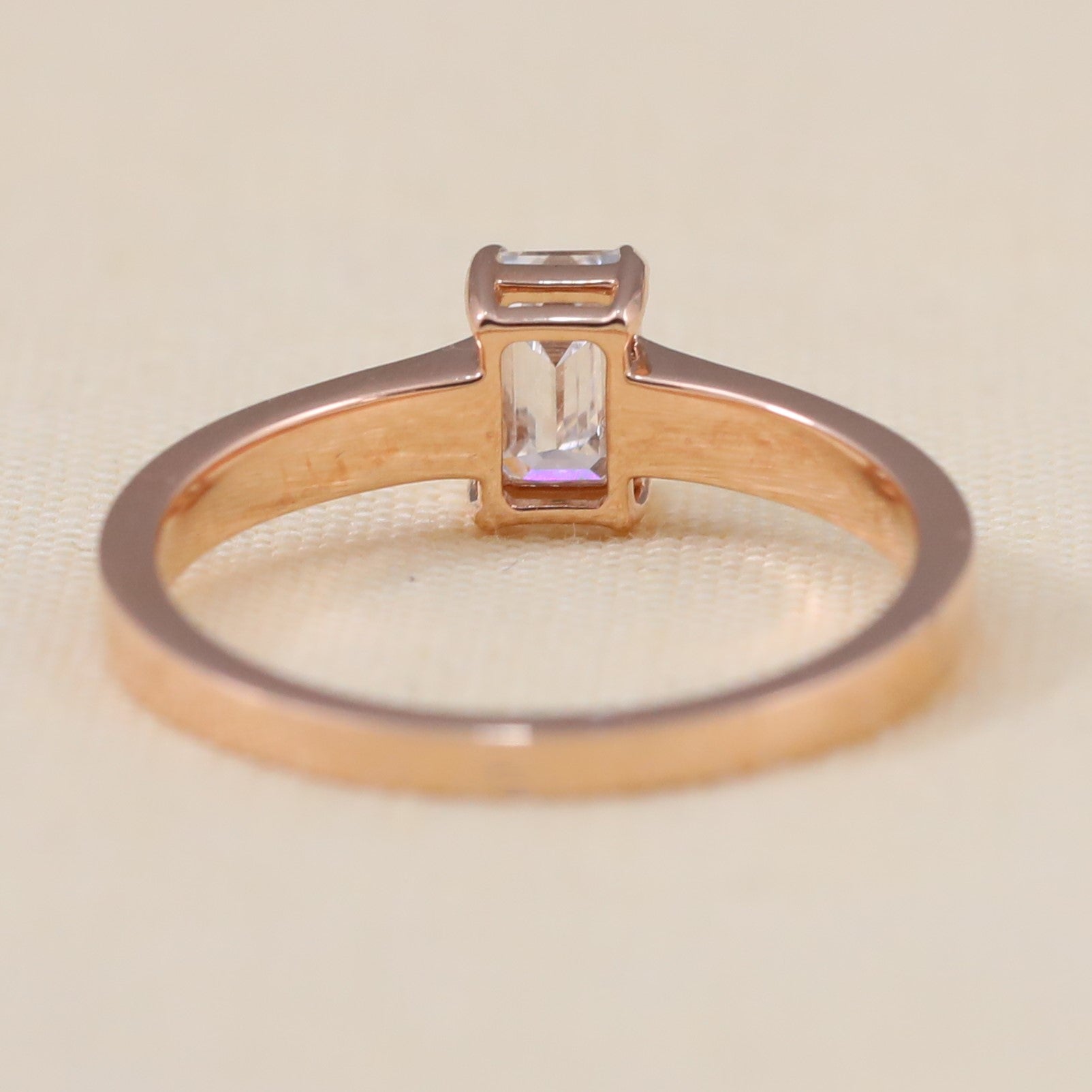 Modern emerald-cut lab-grown diamond promise ring suited for meaningful gifting