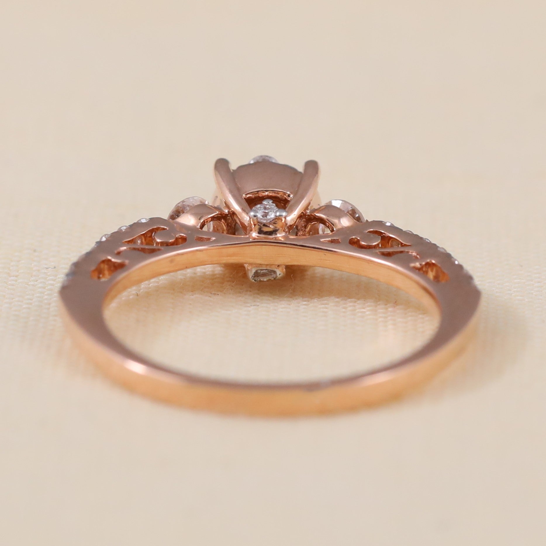 Three Stone Lab Grown Diamond Engagement Ring