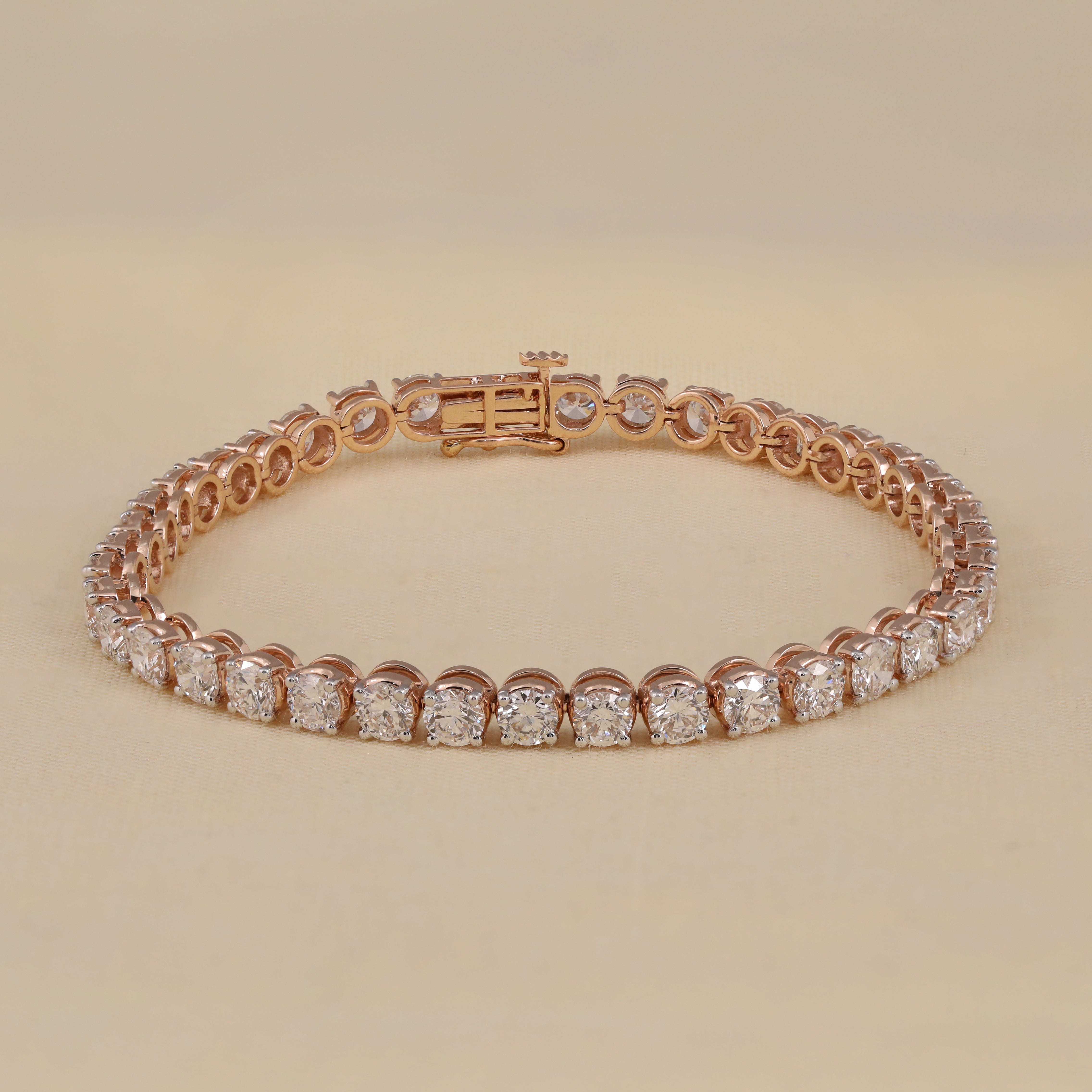 Round Lab Diamond Tennis Bracelet