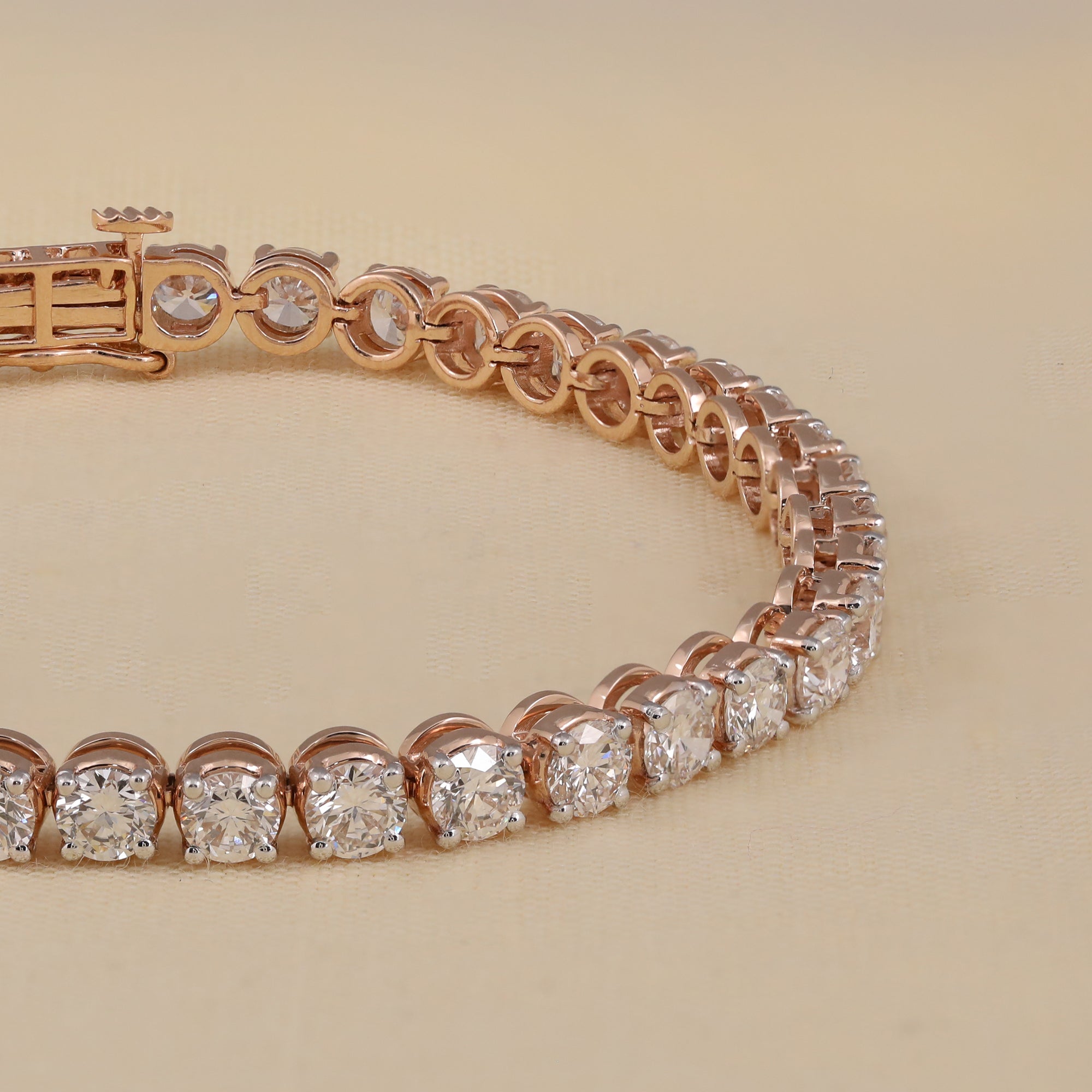 Round Lab Diamond Tennis Bracelet