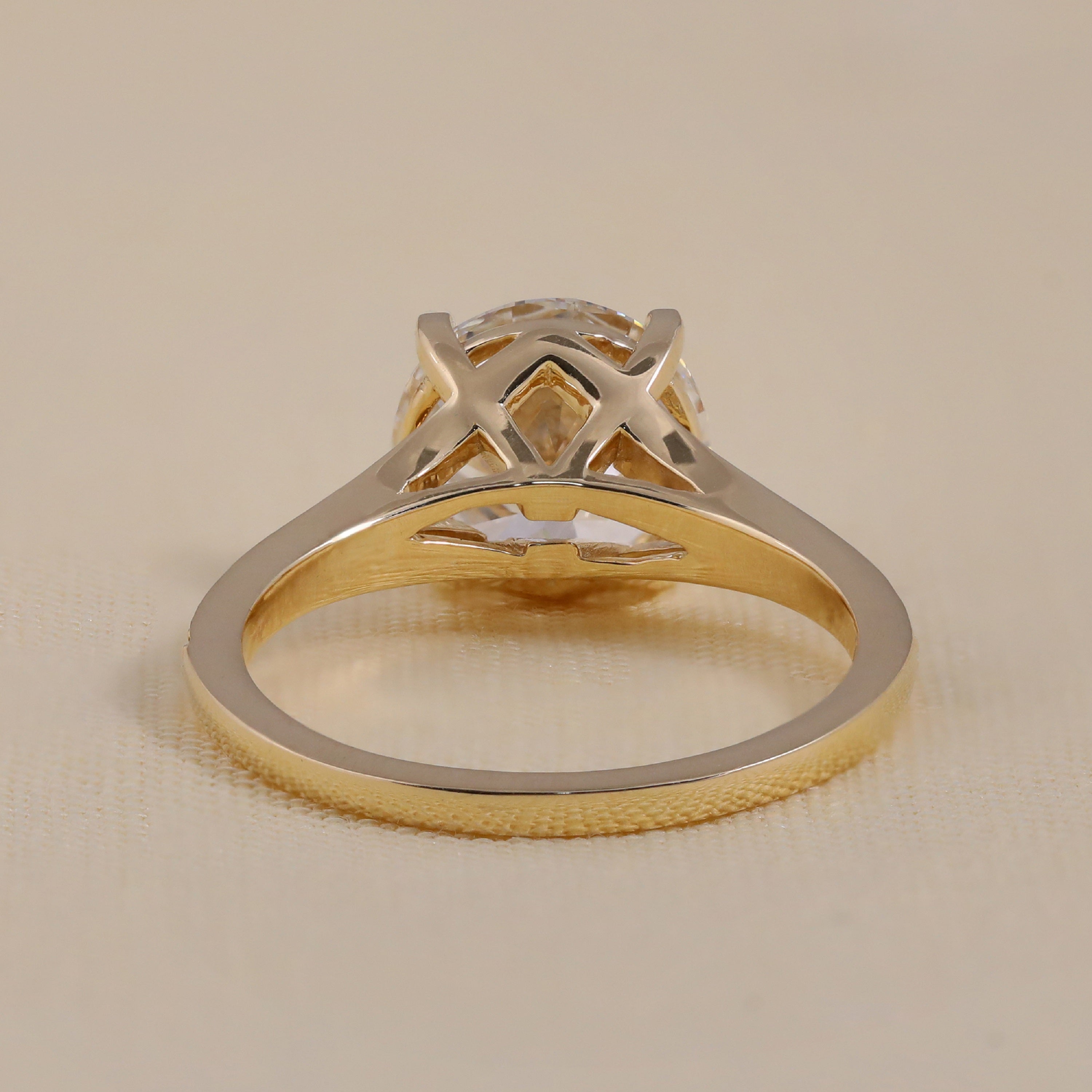 Round-cut lab-grown diamond solitaire ring ideal for engagement or bridal jewelry