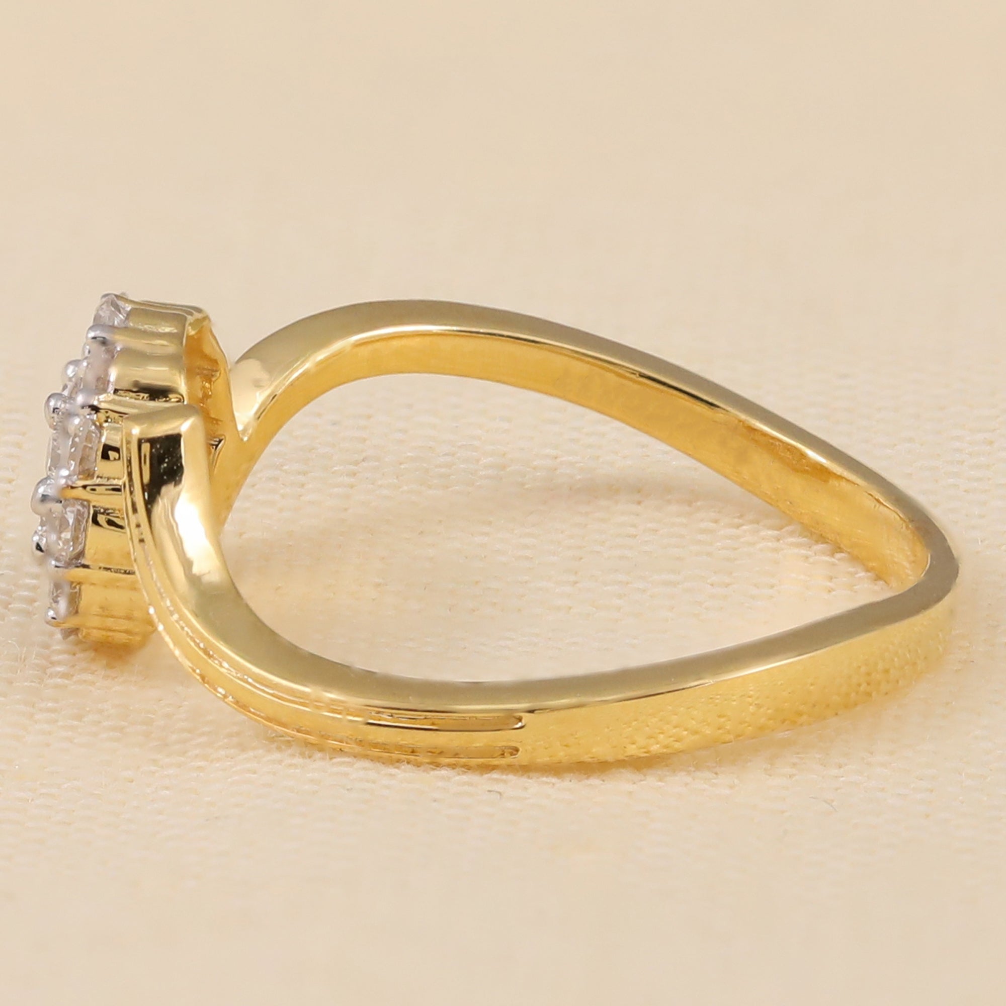 Floral Inspired Lab Diamond Cluster Wedding Ring
