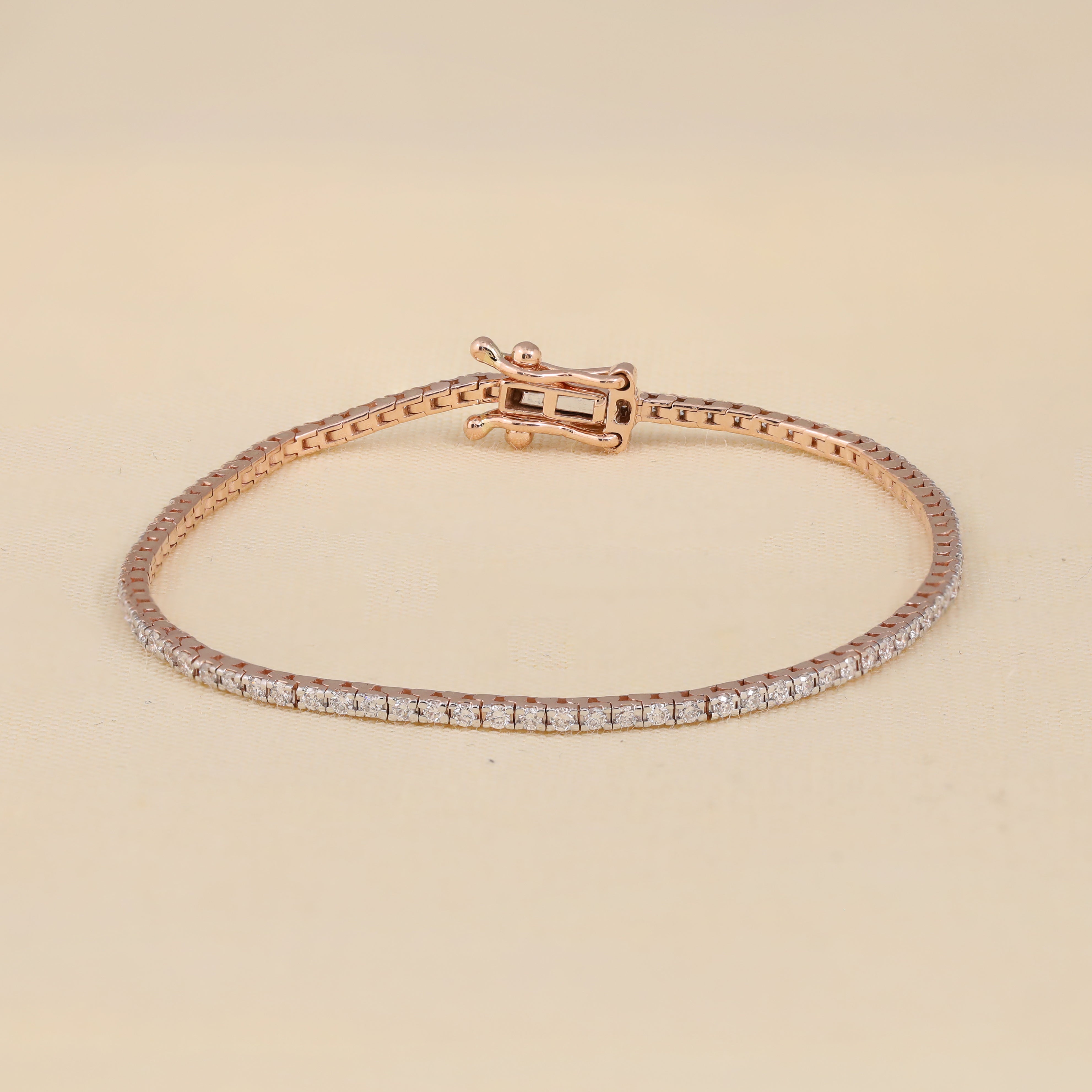 Minimalist Round Lab Diamond Tennis Bracelet