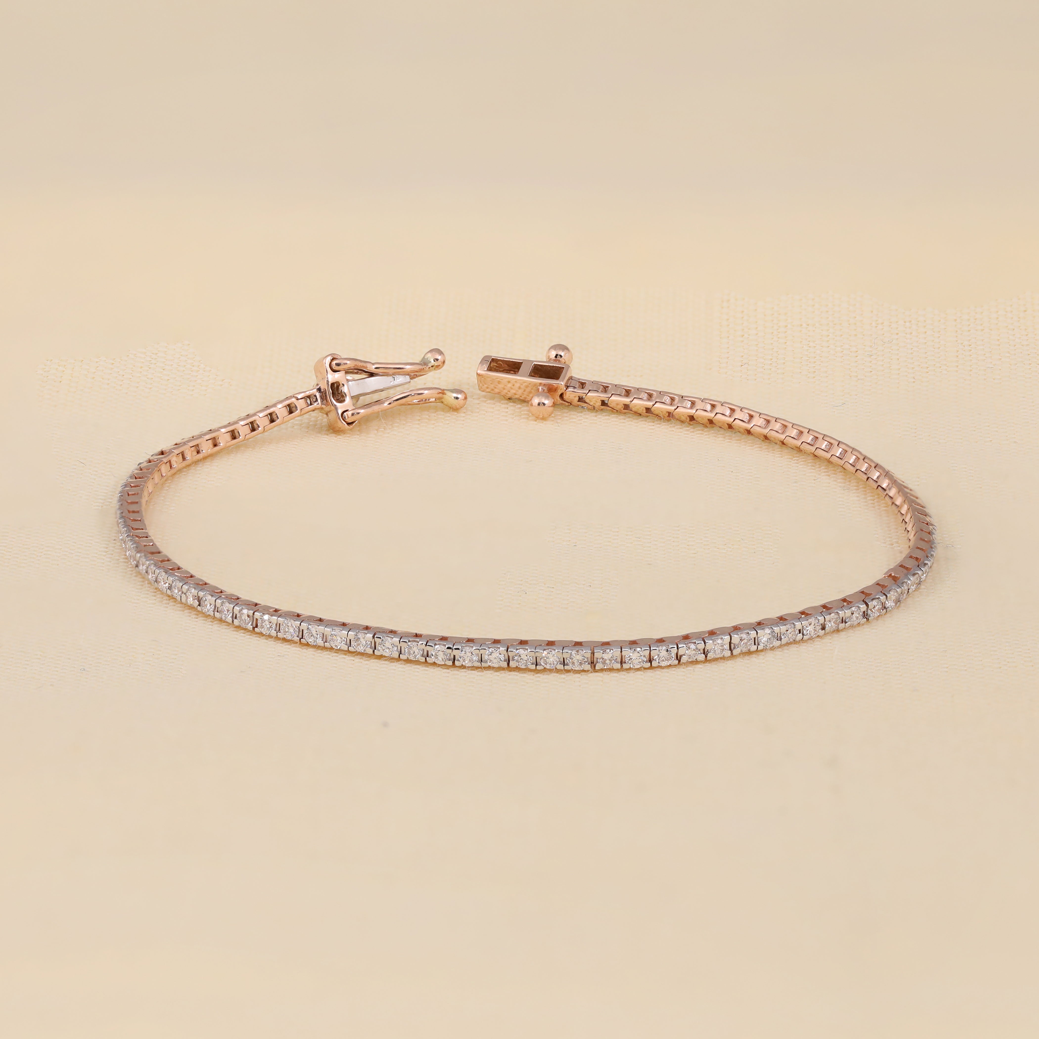 Minimalist Round Lab Diamond Tennis Bracelet