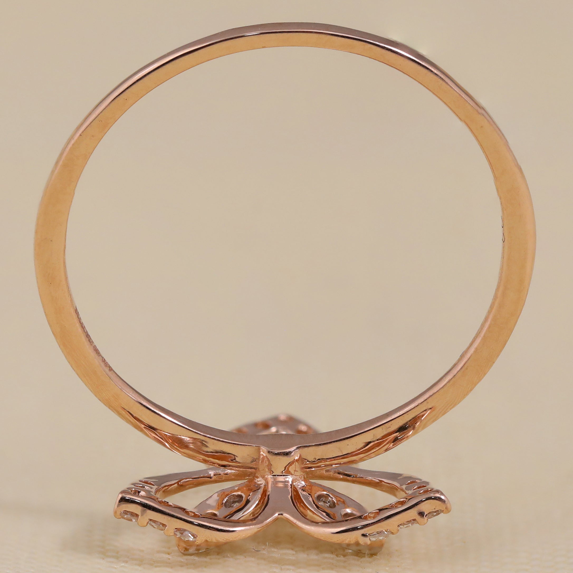Floral Design Lab Grown Diamond Ring, Delicate Nature Inspired Ring