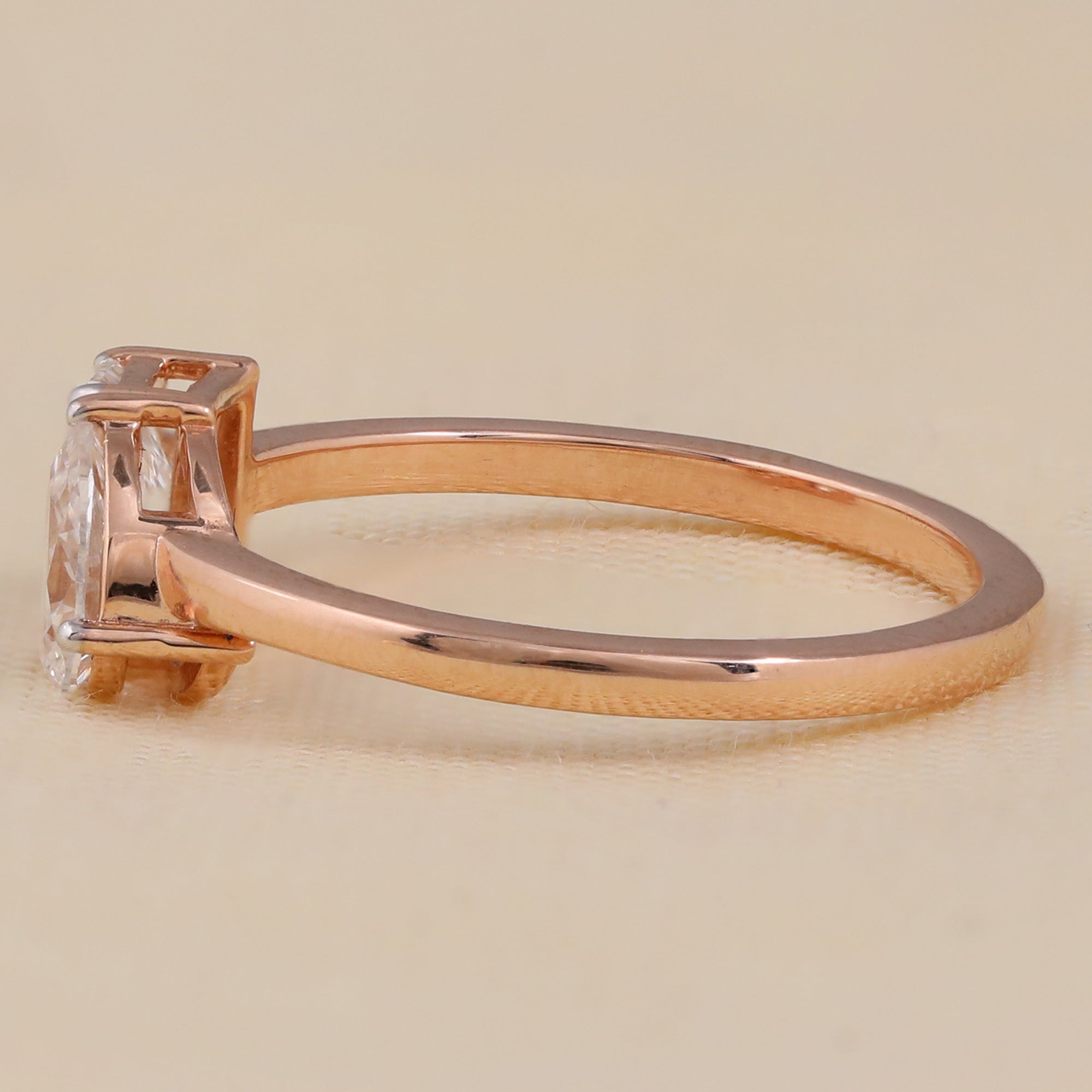 Radiant and Pear Lab Grown Diamond Toi et Moi Ring, You and Me Engagement Ring