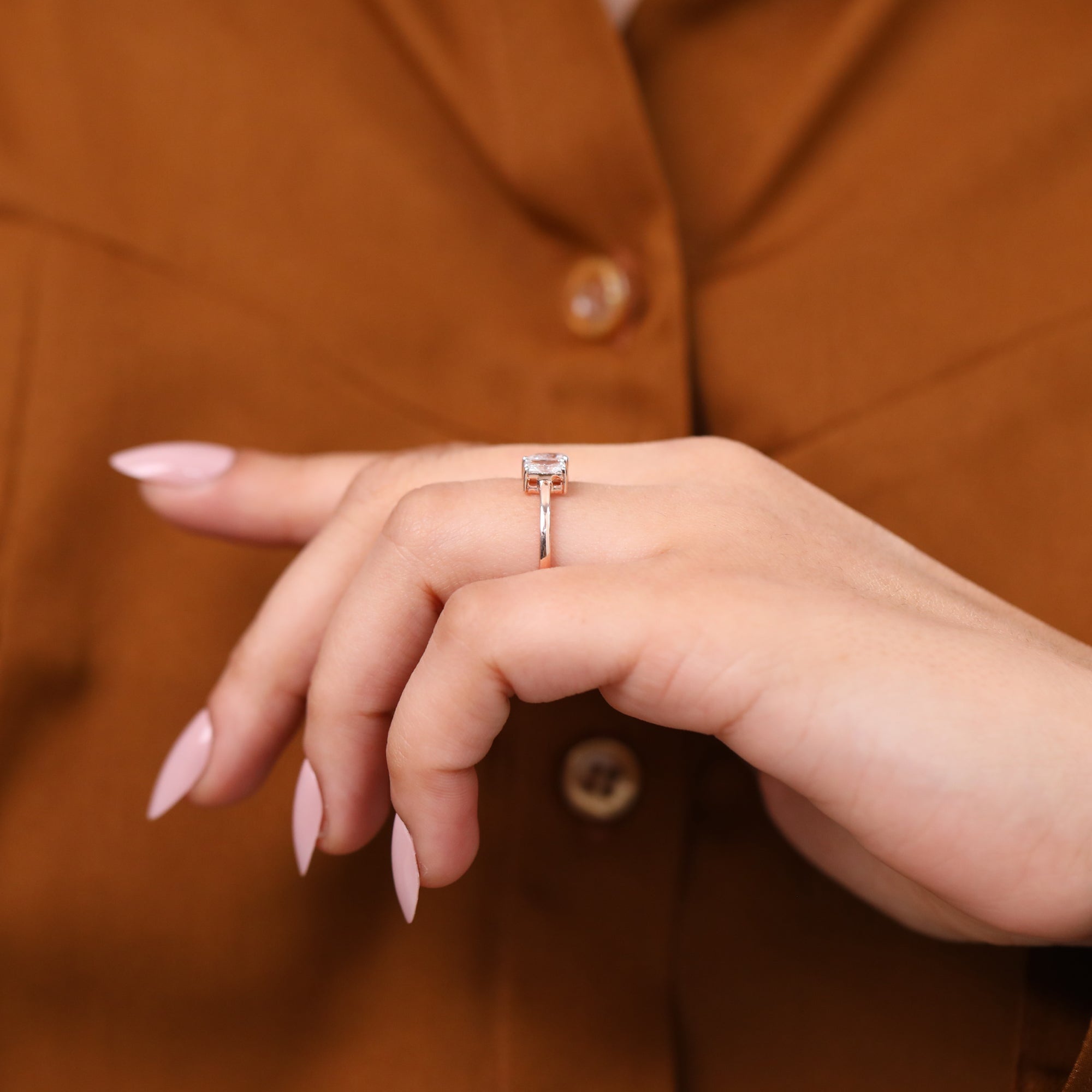 Radiant and Pear Lab Grown Diamond Toi et Moi Ring, You and Me Engagement Ring