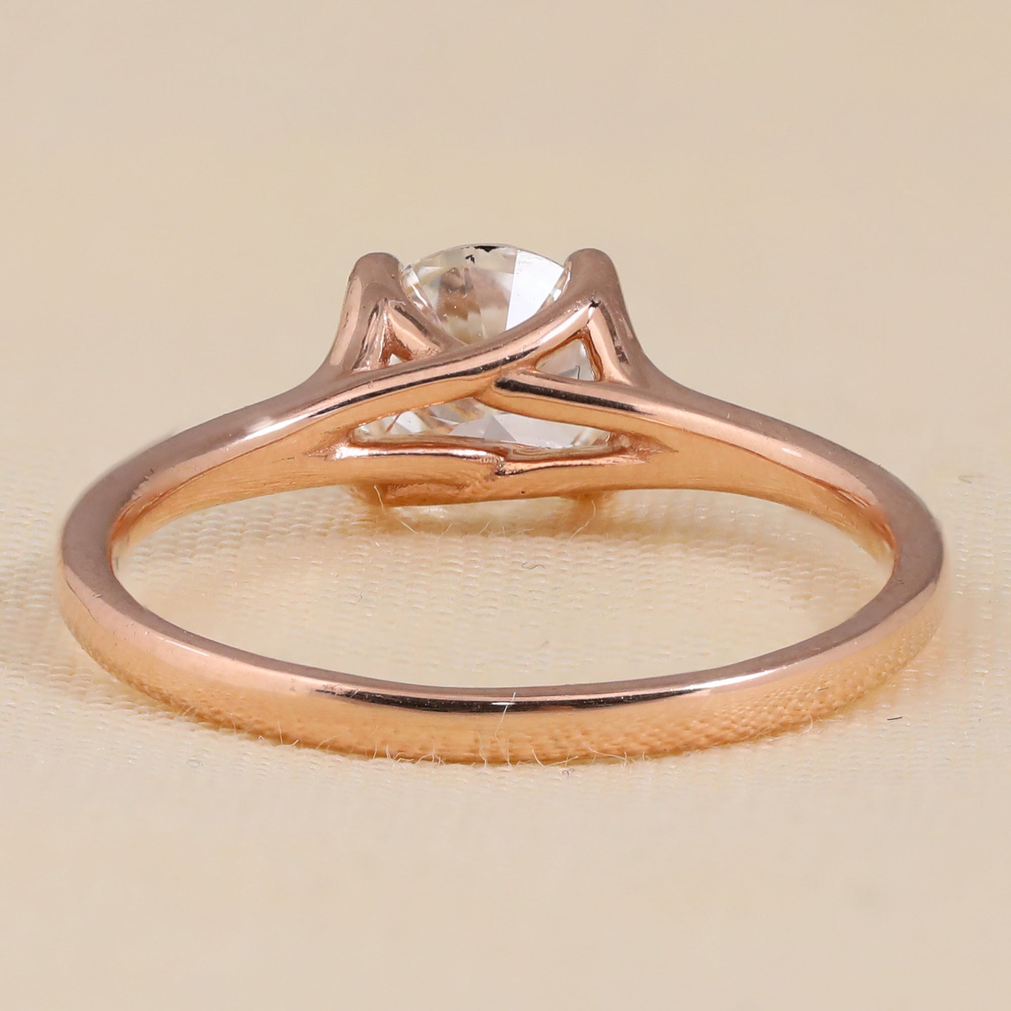 Round Lab Grown Diamond Solitaire Engagement Ring