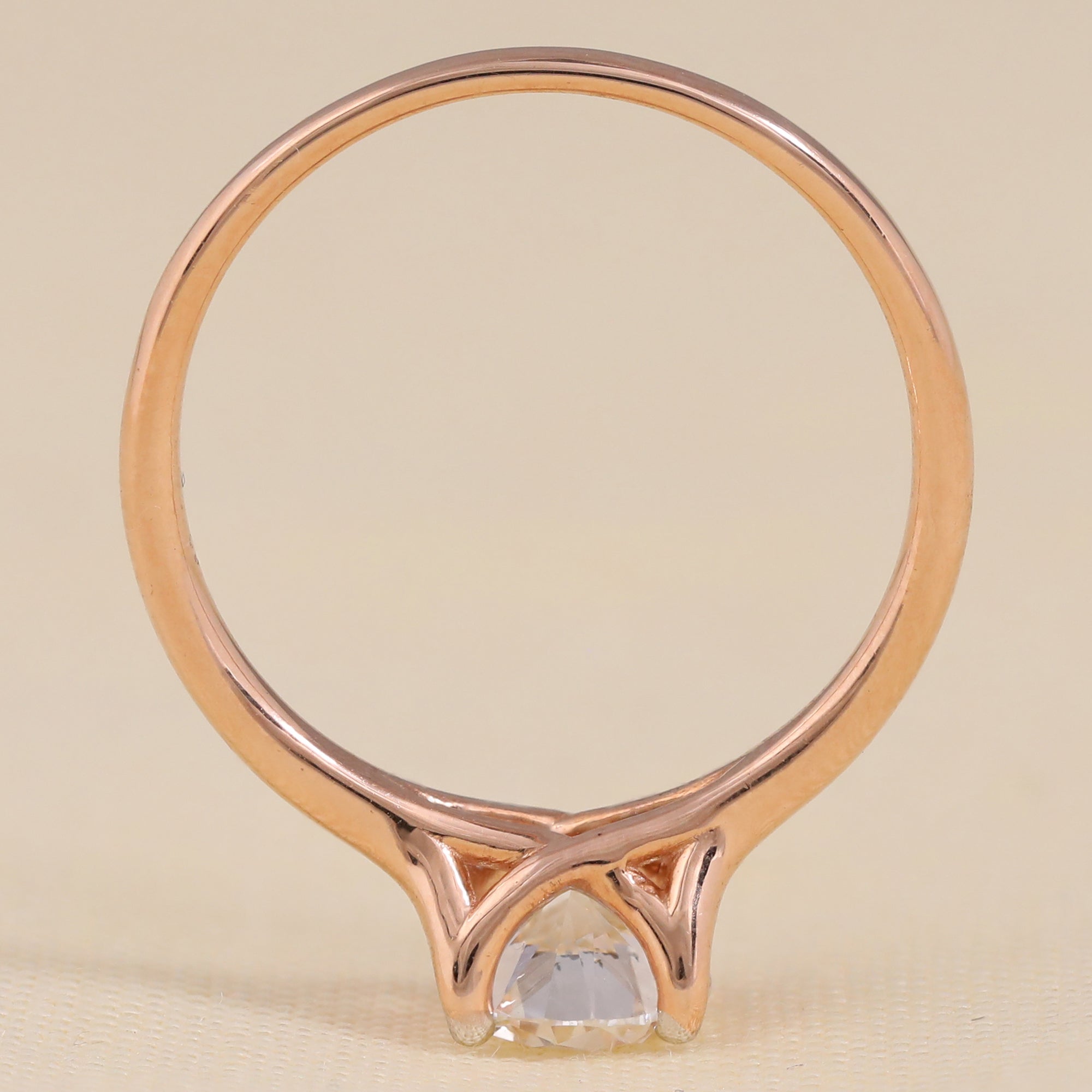 Round Lab Grown Diamond Solitaire Engagement Ring