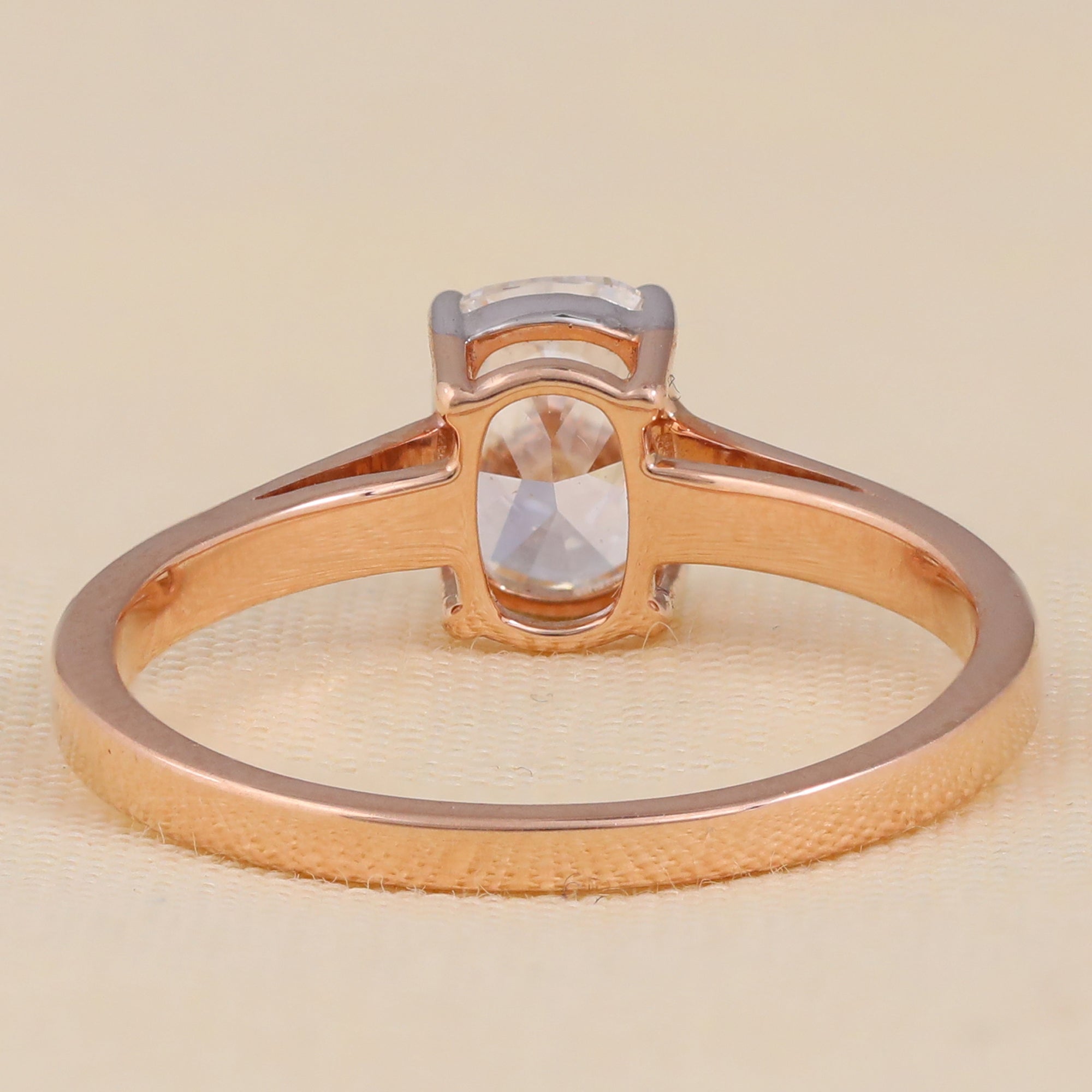 Cushion Cut Lab grown Diamond Solitaire Engagement Ring
