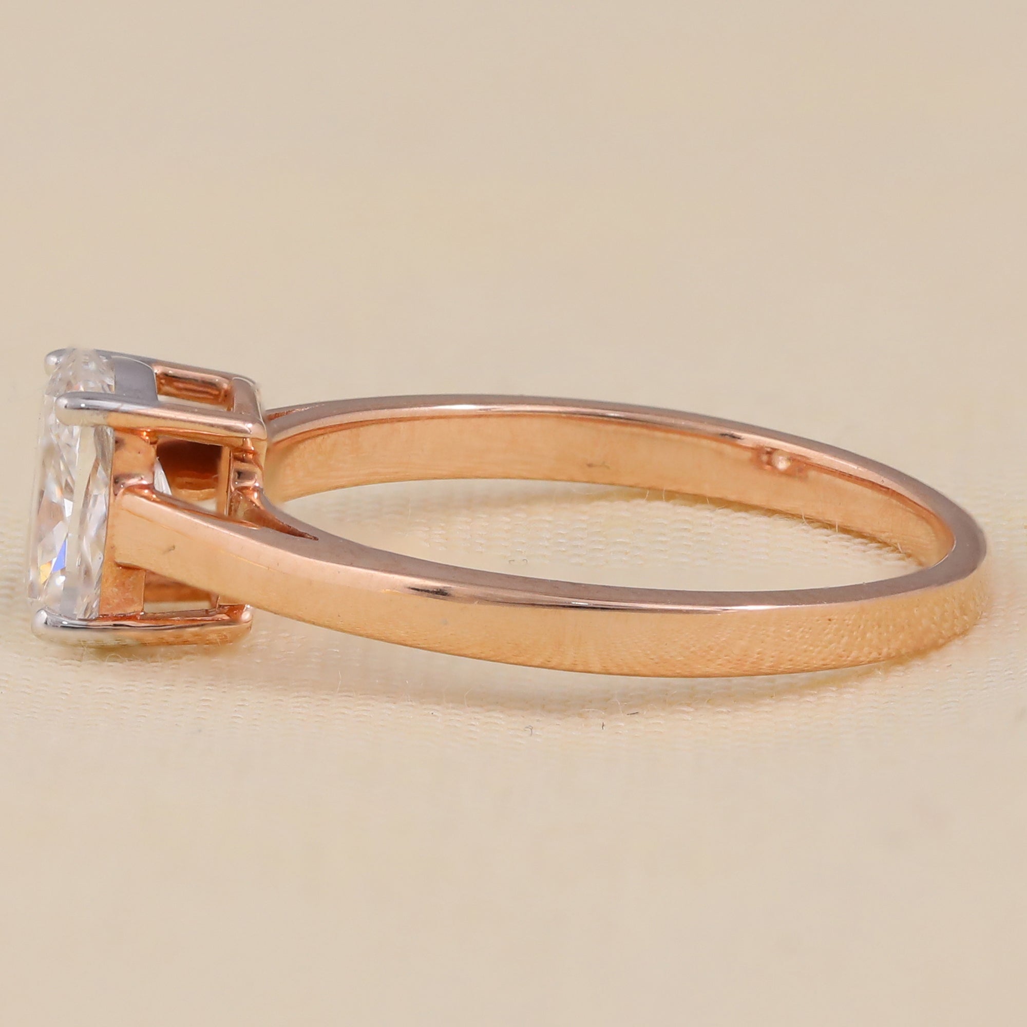 Cushion Cut Lab grown Diamond Solitaire Engagement Ring