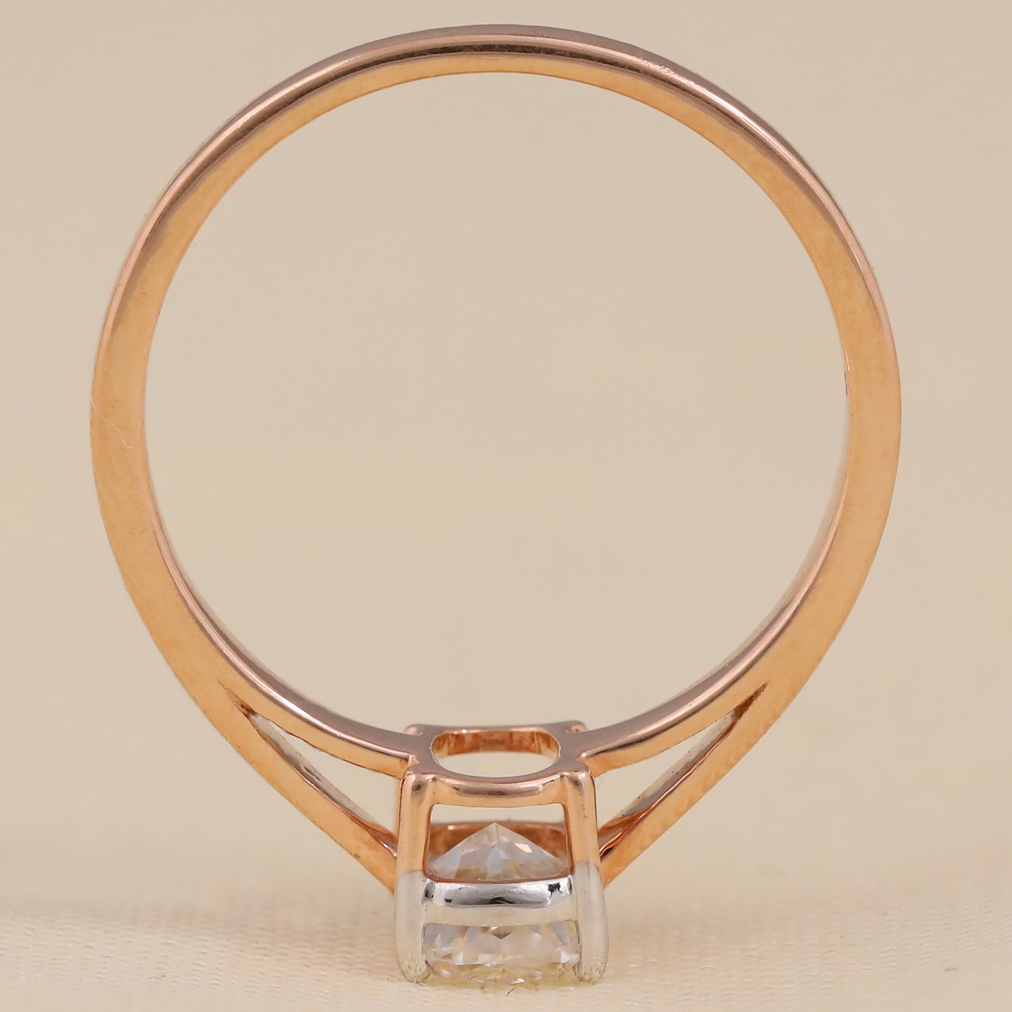 Cushion Cut Lab grown Diamond Solitaire Engagement Ring