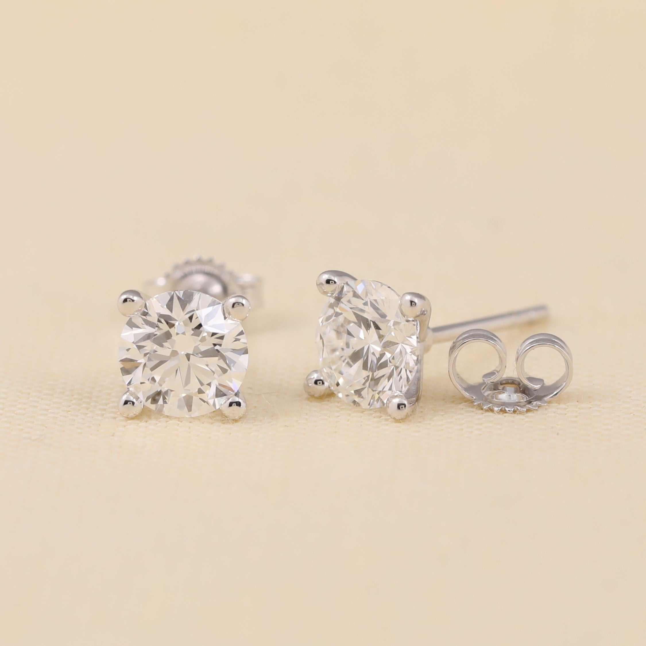 Timeless lab-grown diamond stud earrings in a refined prong structure