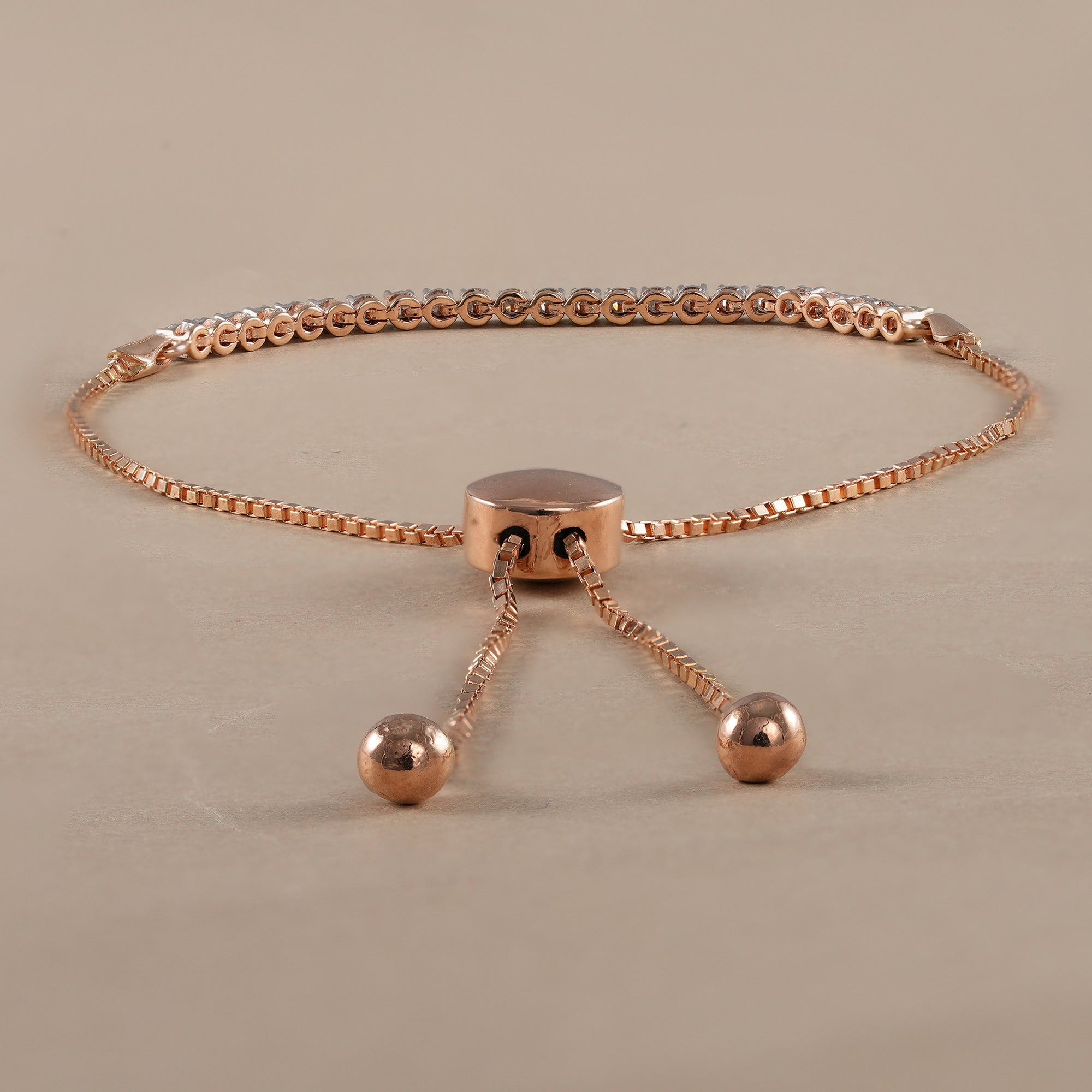 Luxury round diamond bracelet designed for everyday elegance and comfortable adjustable wear.