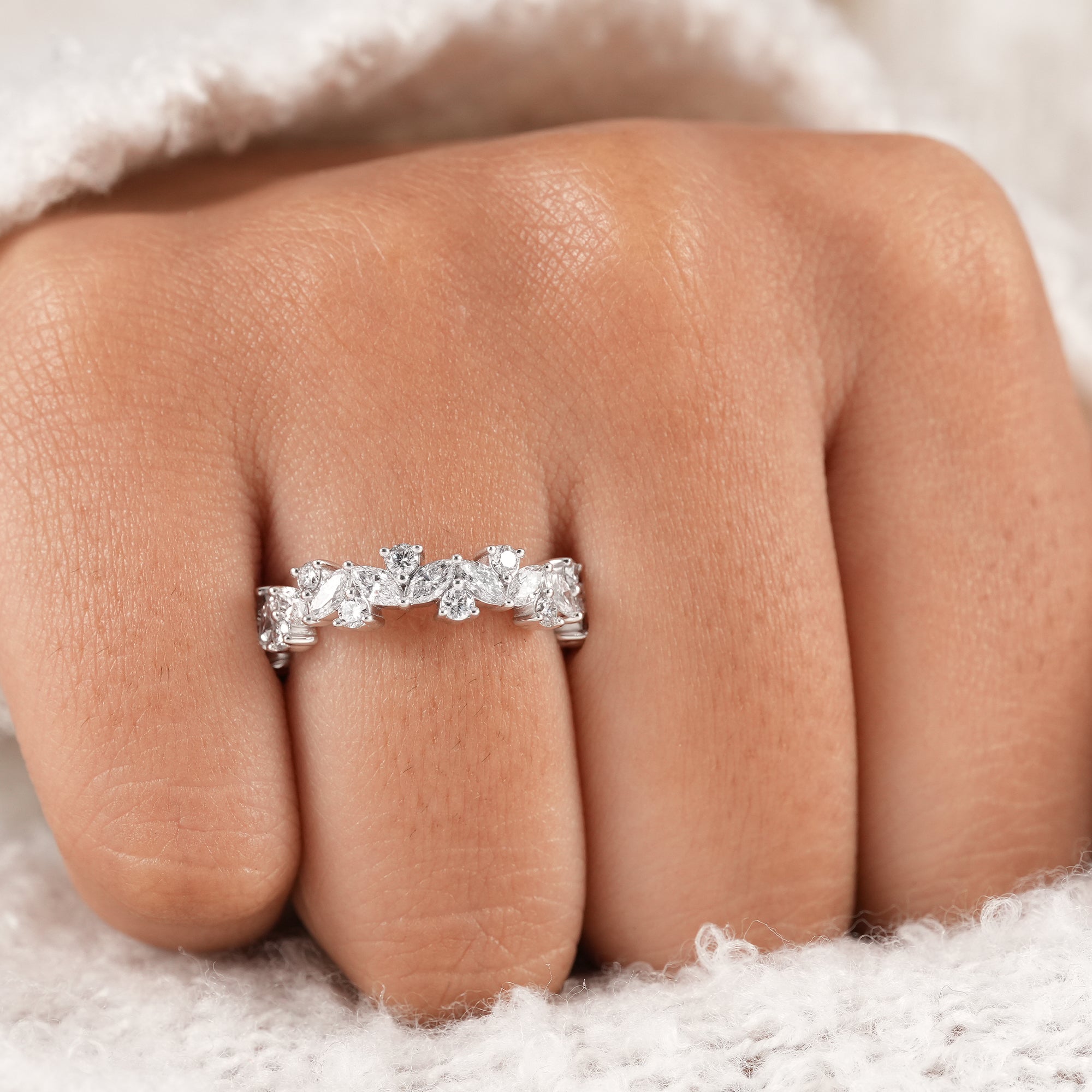 Fine jewelry eternity band crafted with lab grown diamonds.