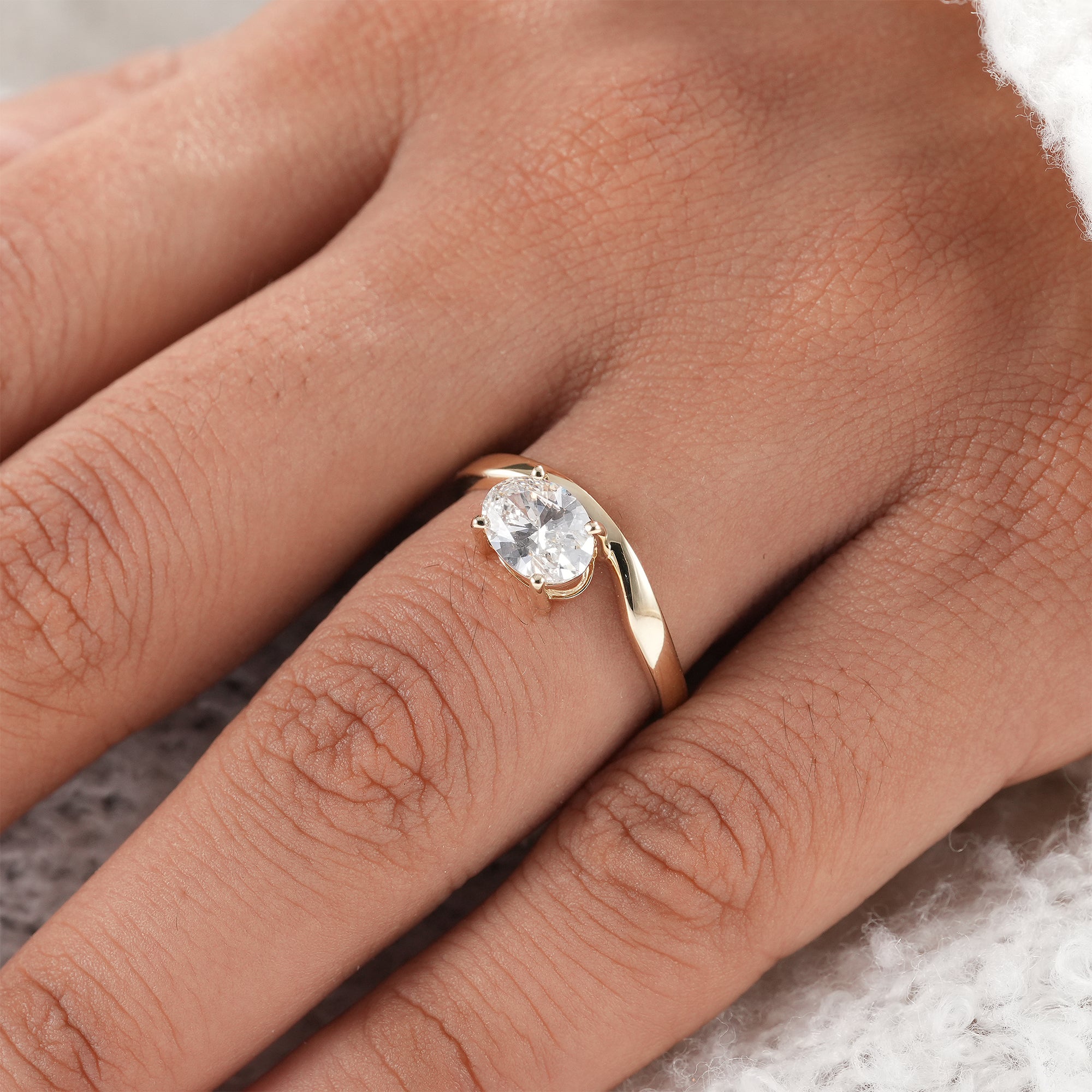 Classic oval cut bridal jewelry ring.