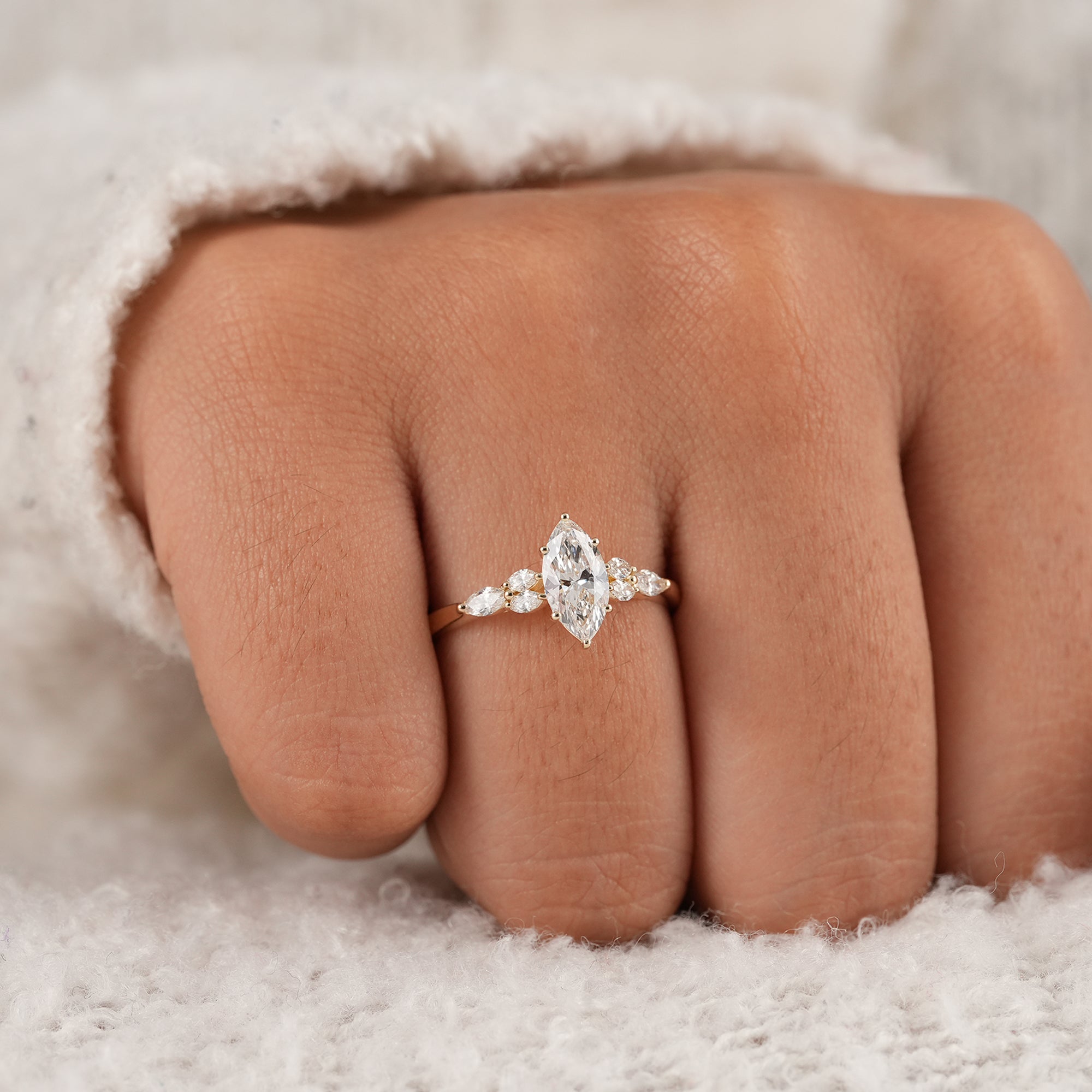 Marquise Lab Grown Diamond Ring