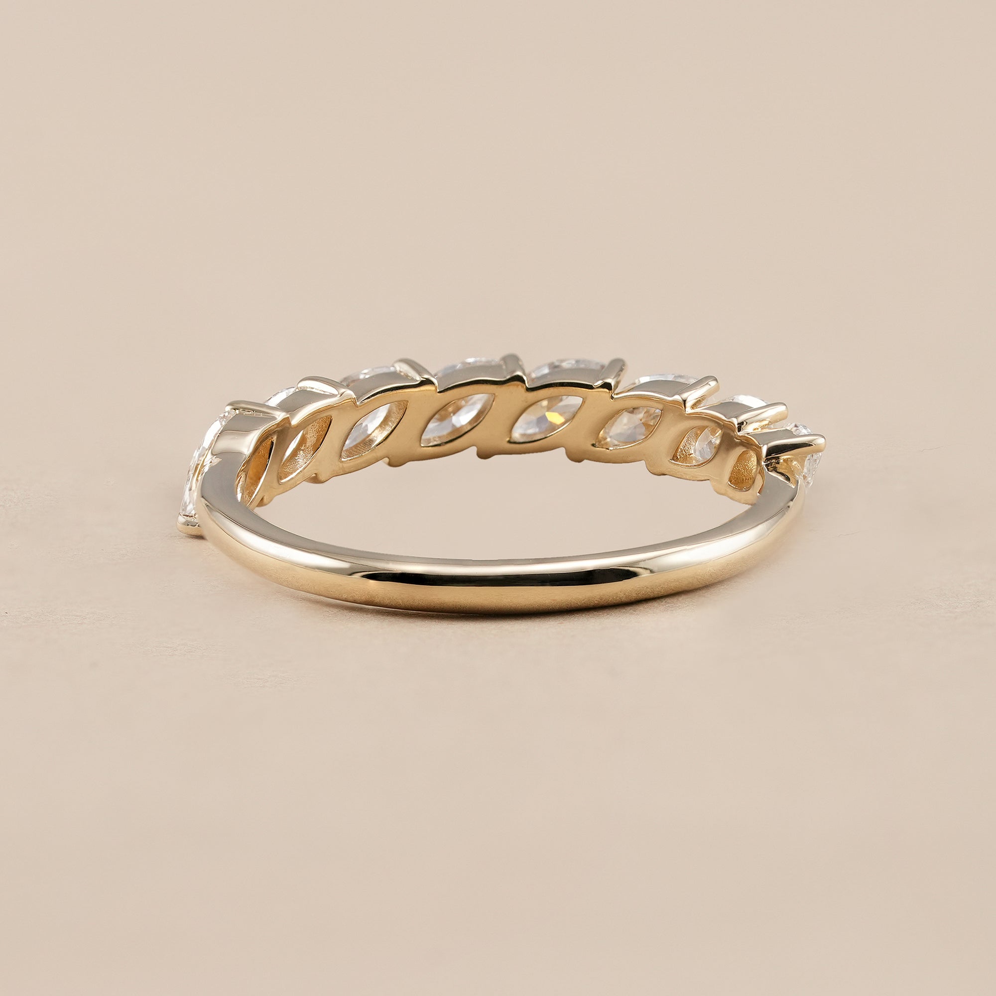Women's marquise stackable wedding ring