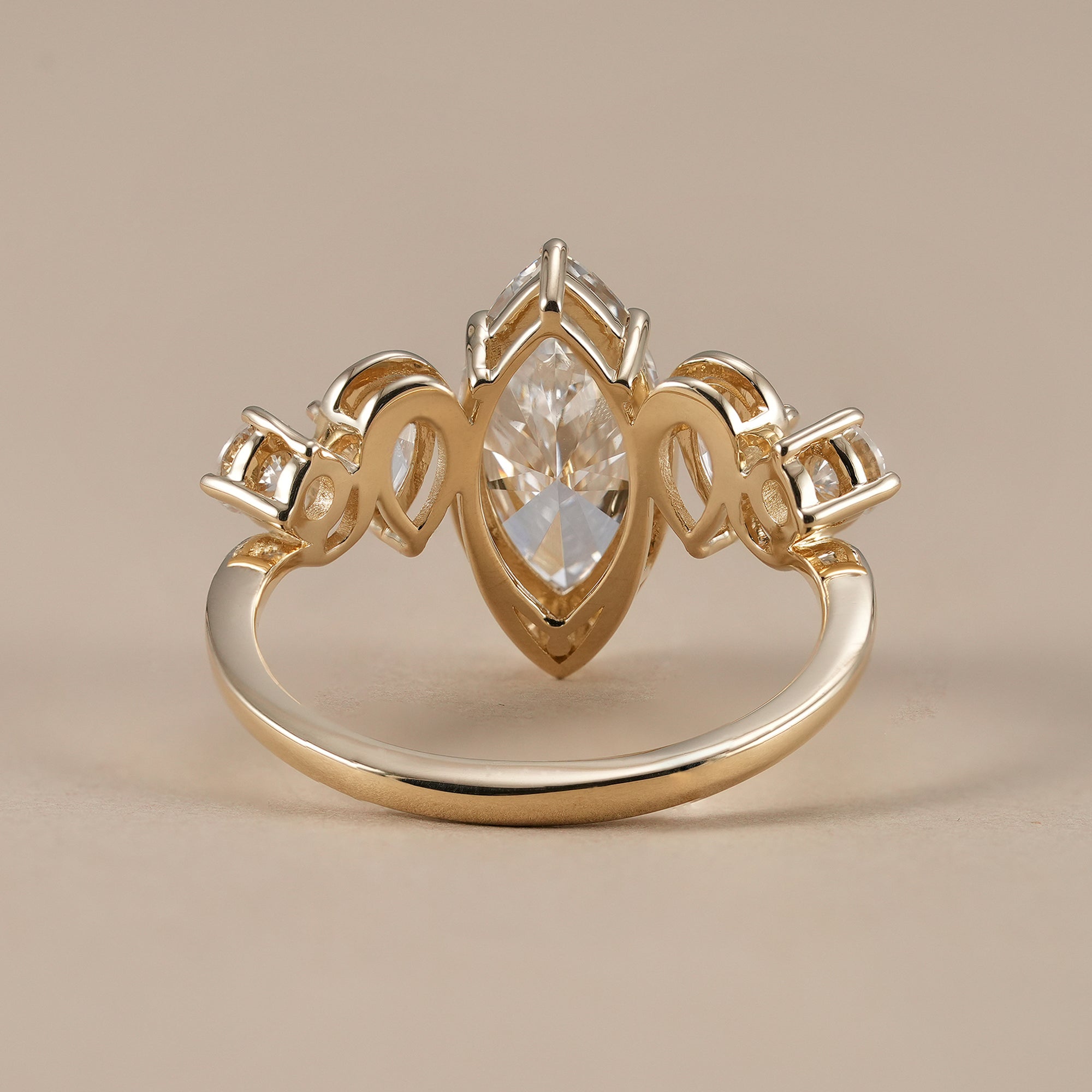Luxury marquise diamond anniversary ring