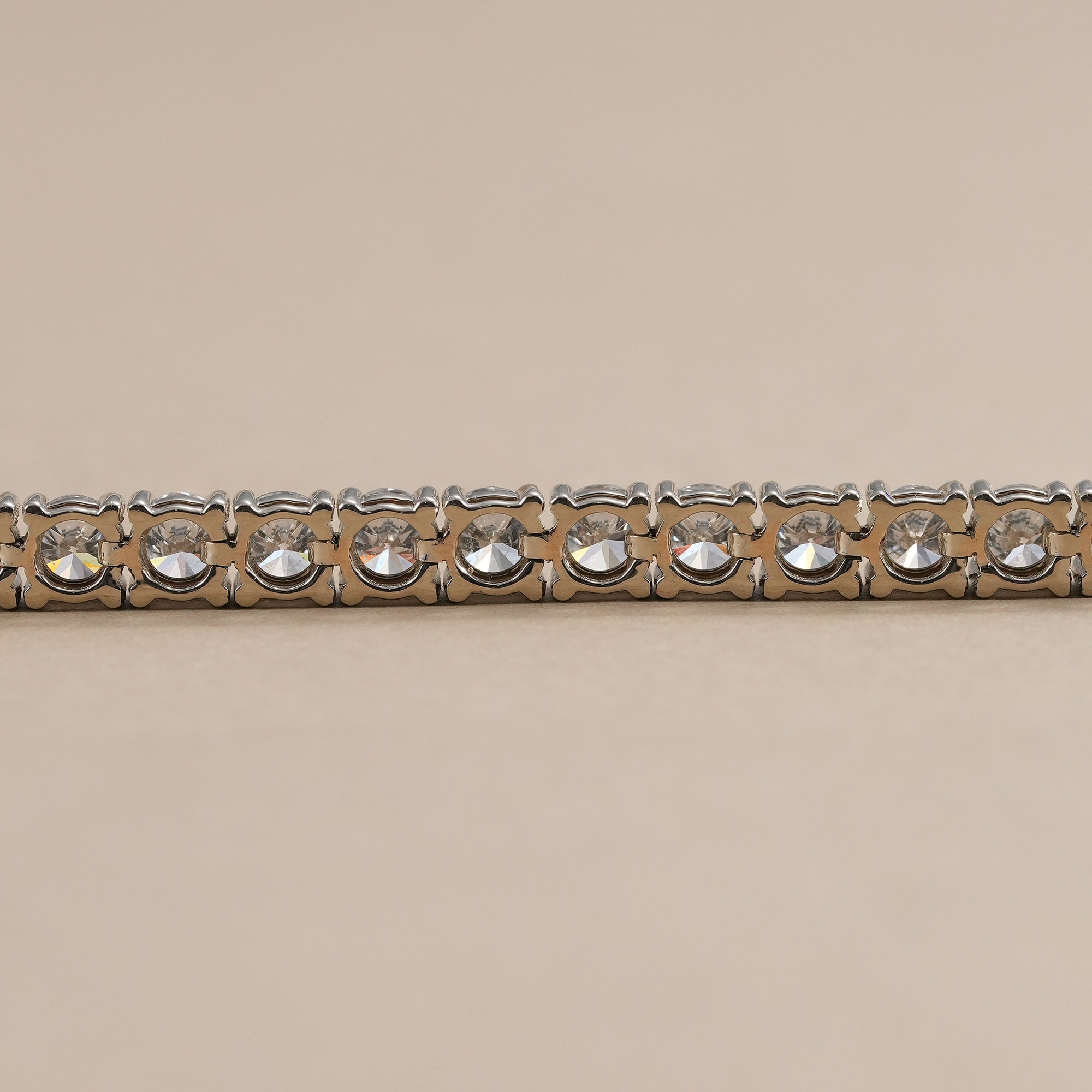 Luxury round diamond tennis bracelet for everyday wear.