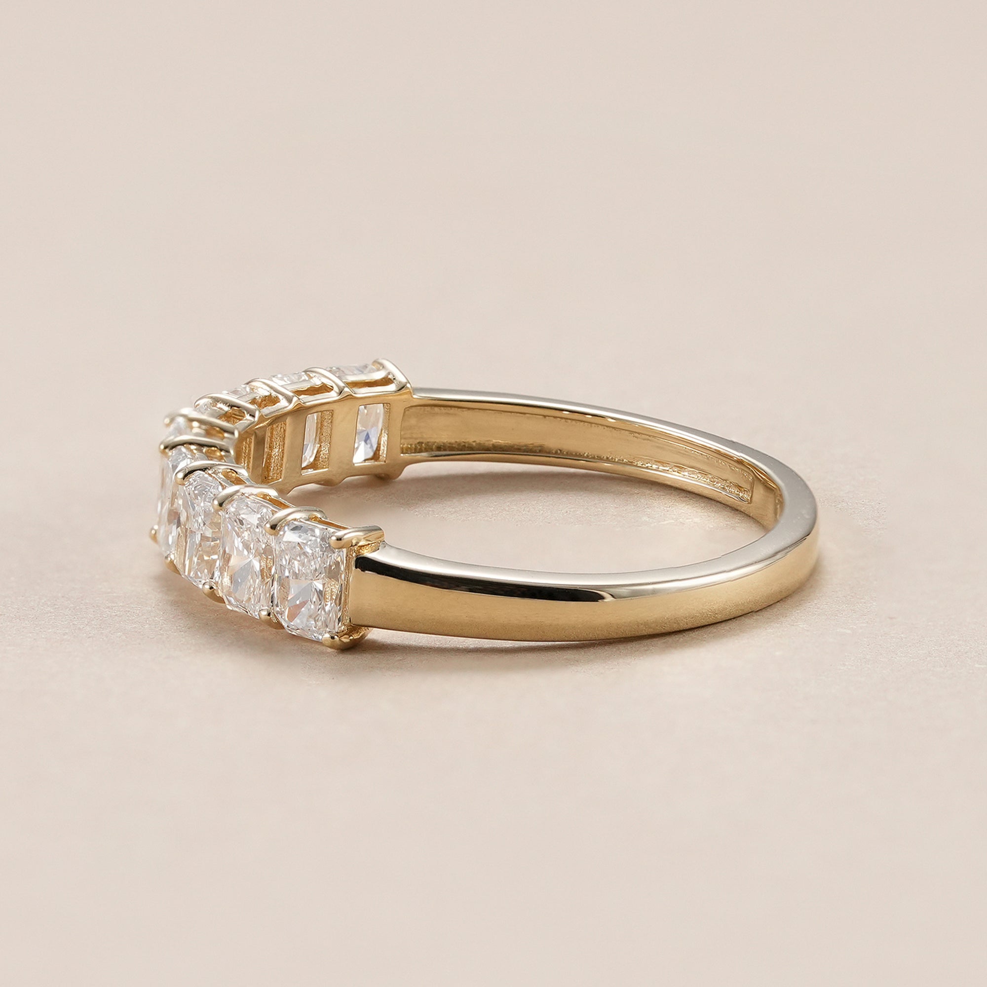 Radiant lab diamond half eternity stackable band.