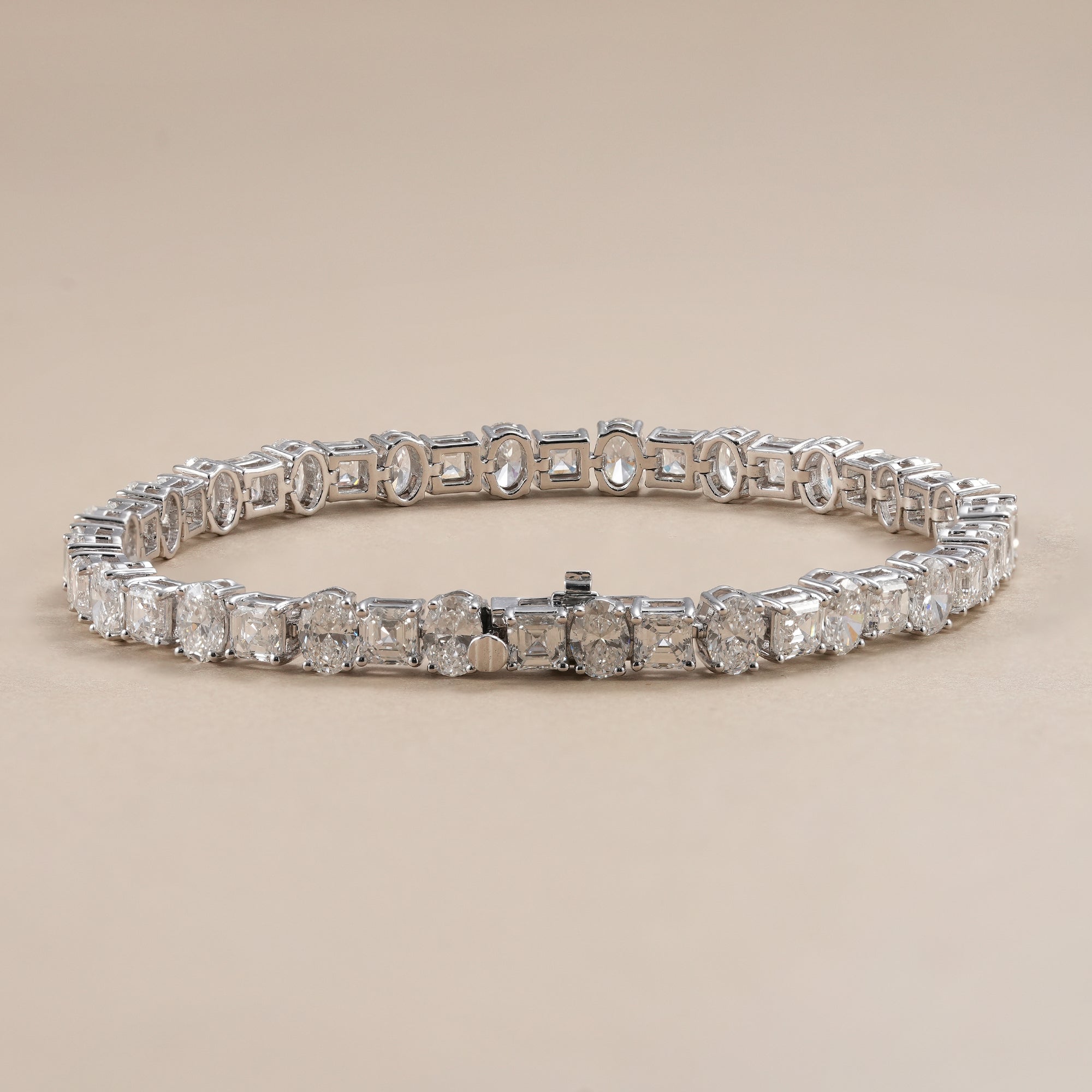 Premium bridal diamond tennis bracelet.