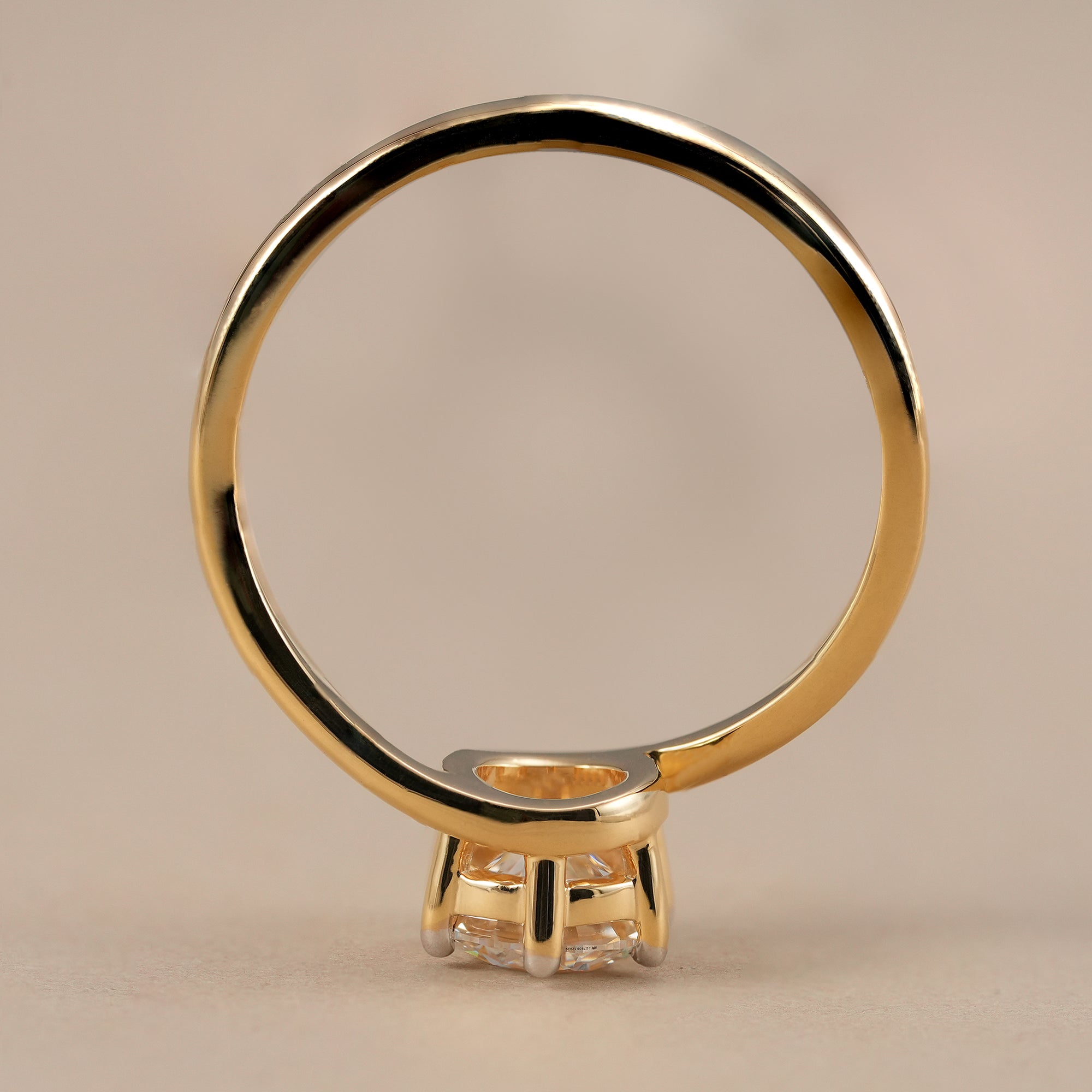 IGI certified round lab grown diamond solitaire ring