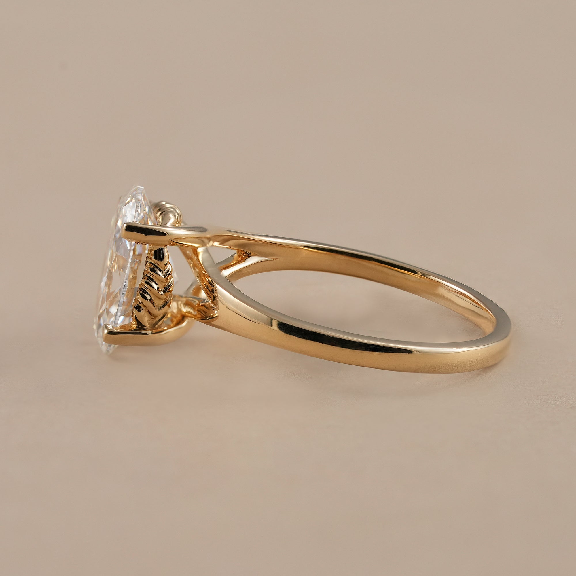 Elegant oval lab diamond bridal ring for women