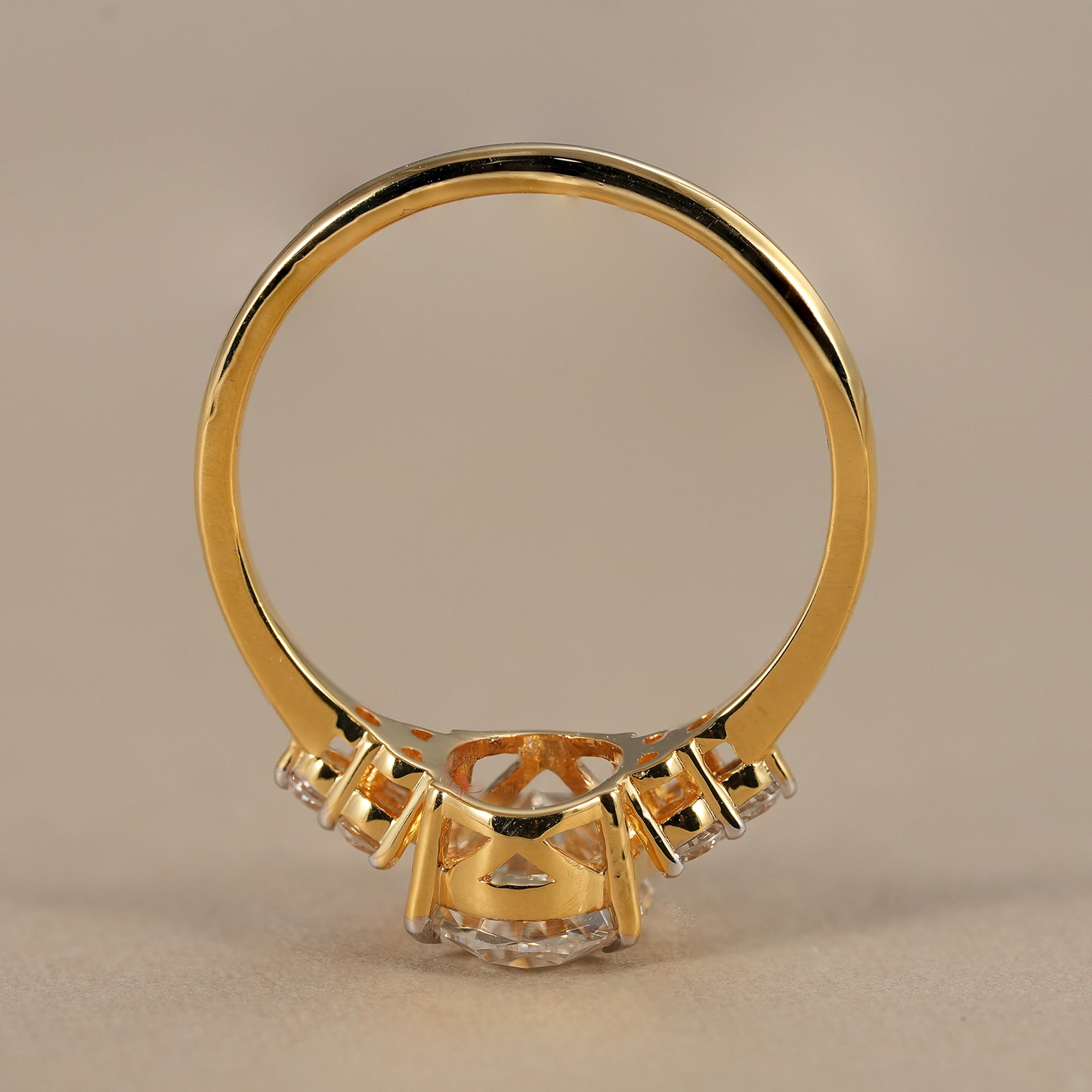 Fine jewelry oval diamond cluster engagement ring