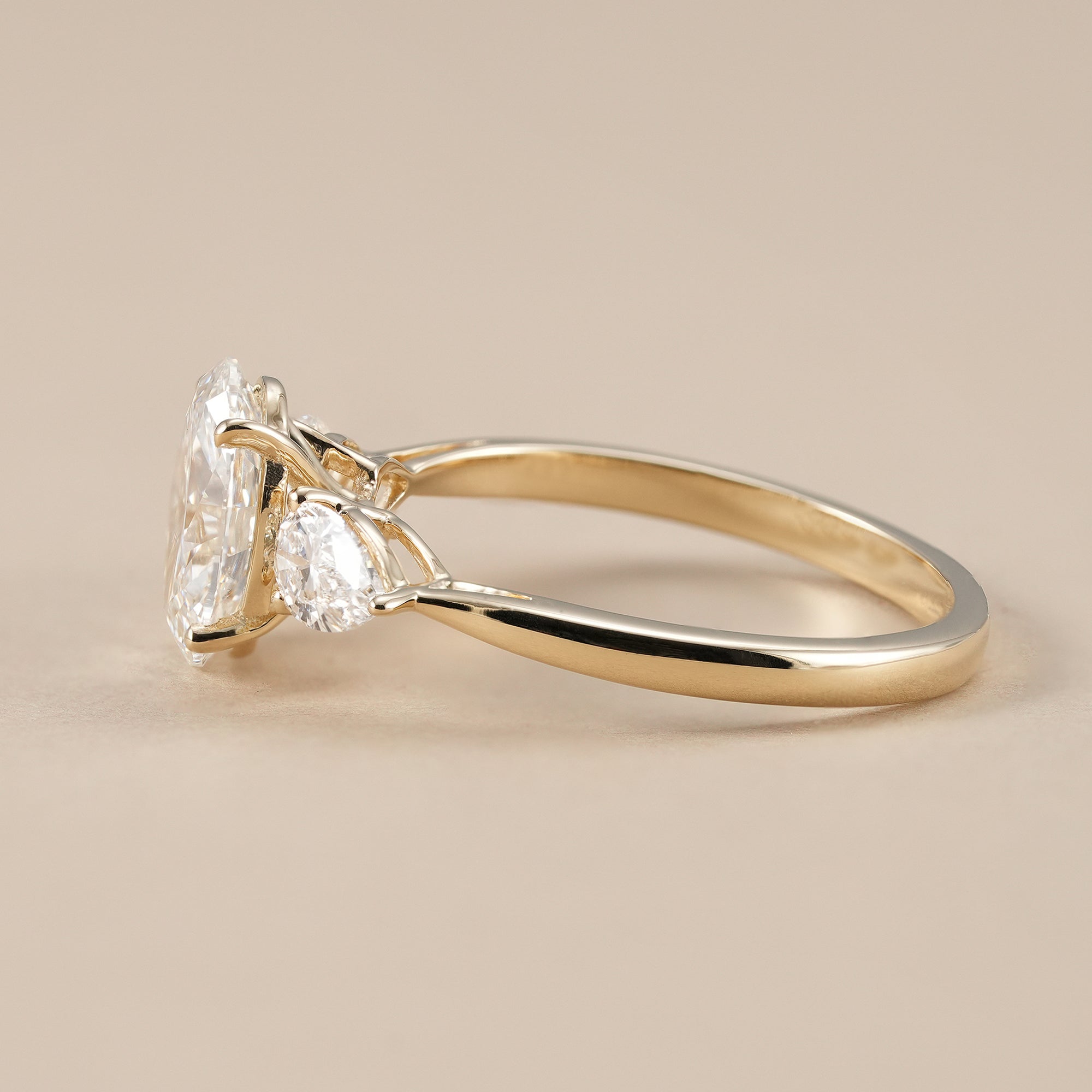Elegant oval lab diamond proposal ring for women
